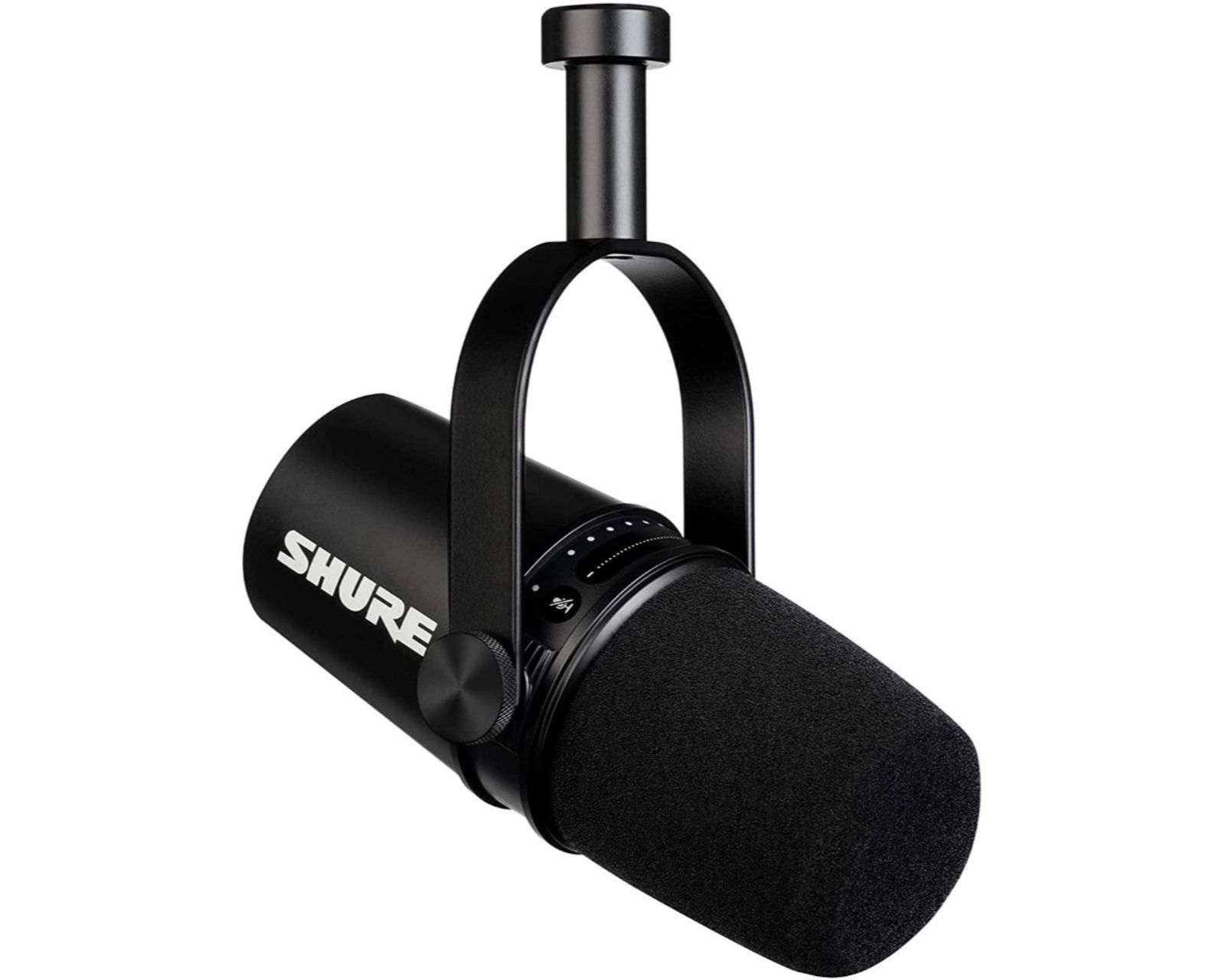 Micrófono para Podcast Shure Mv7-k color Negro modo Auto Level y Dinámico