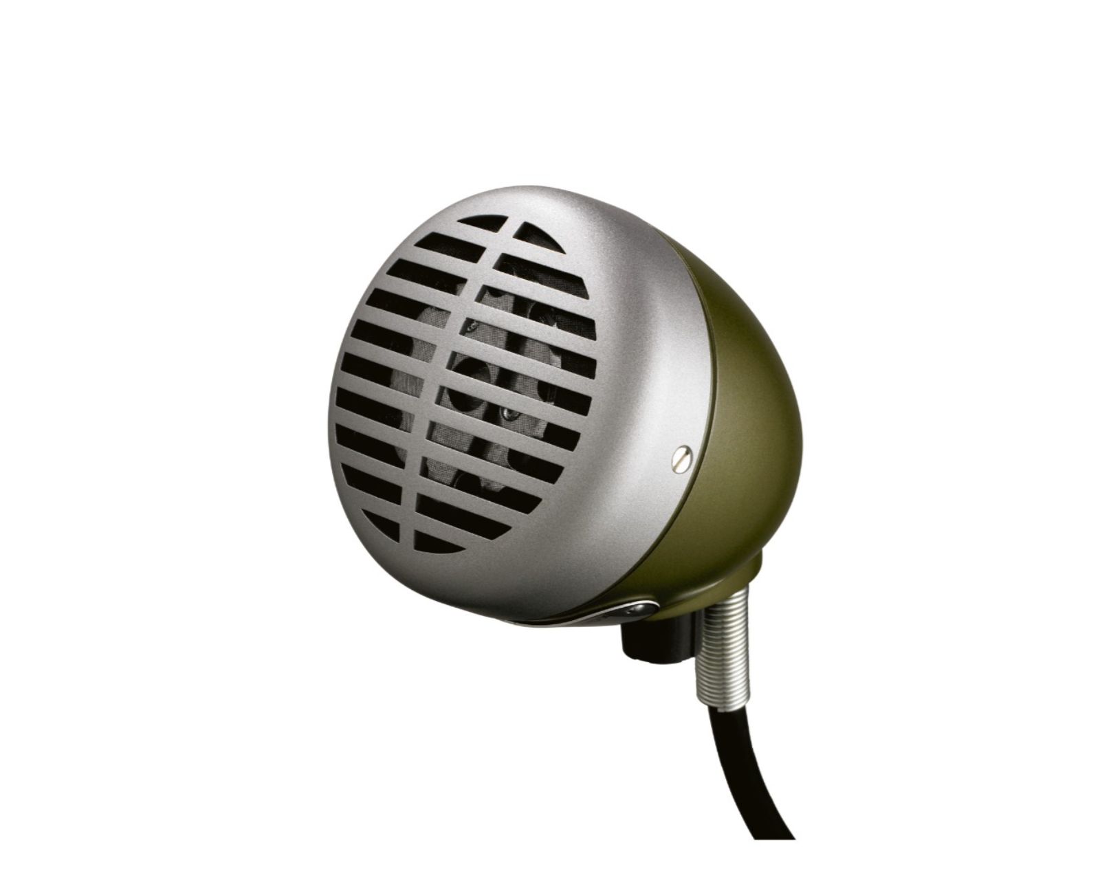 Micrófono Harmónica Shure 520dx color Verde con Perilla de Control ce Volumen