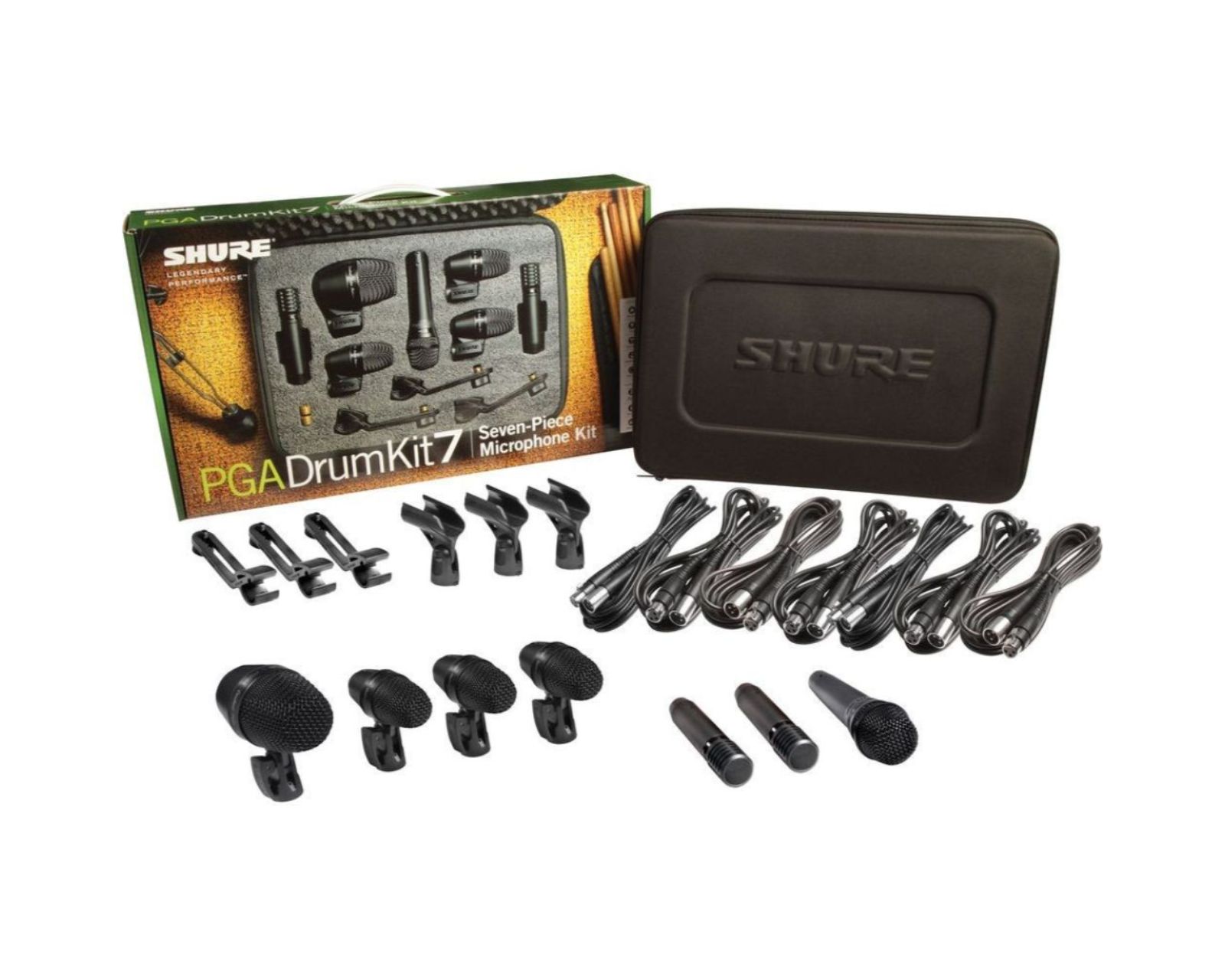 Foto 2 | Kit Micrófonos con Estuche y Clables para Batería Shure Pgadrumkit7 Negro