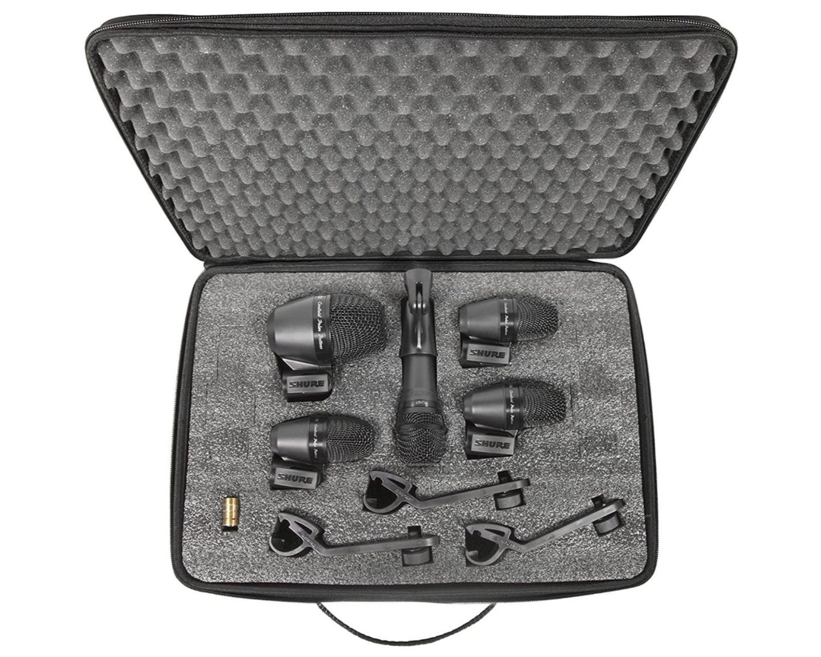 Micrófonos Alámbricos Shure PGADrumkit5 color Negro de 5 Canales