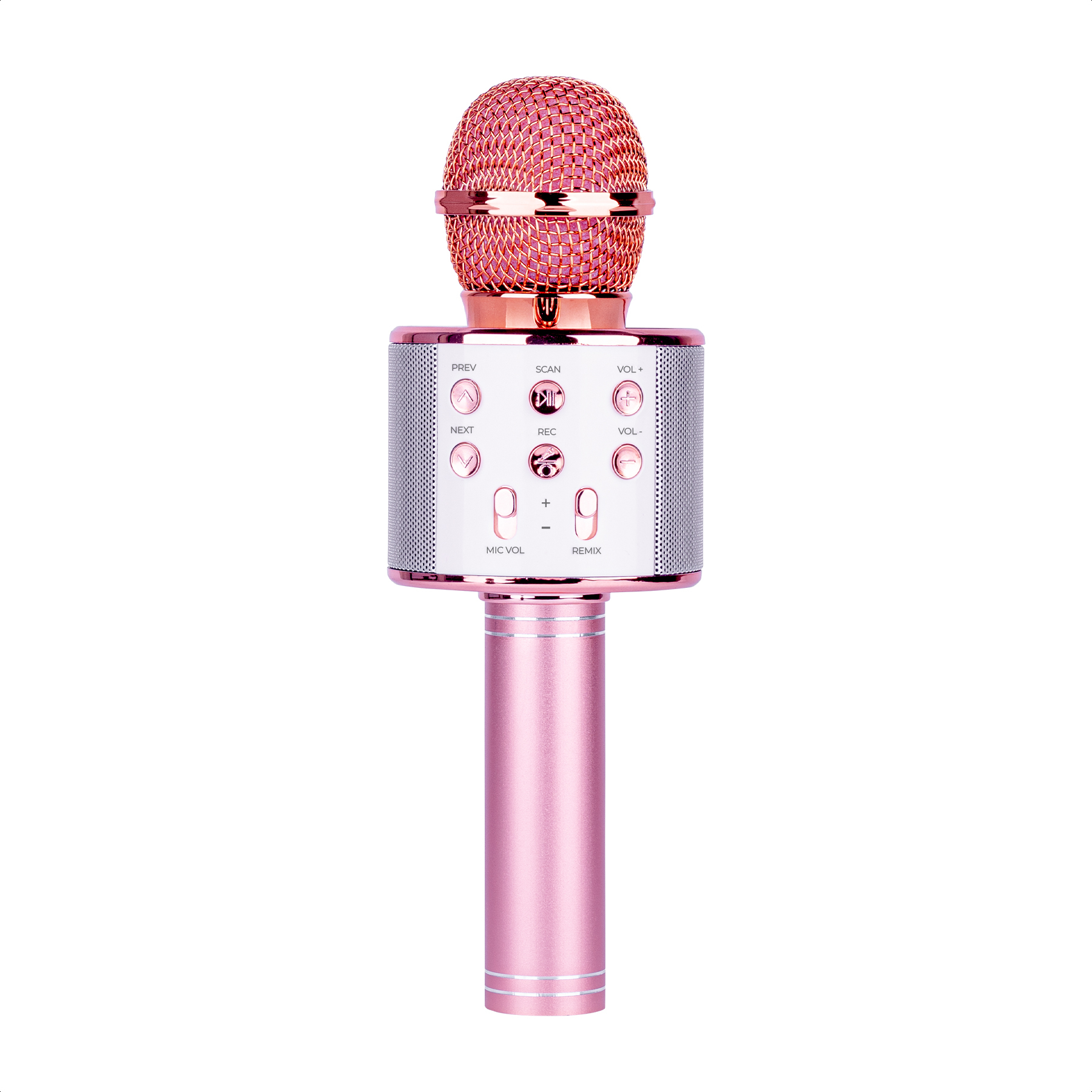 Foto 2 pulgar | Micrófono Inalámbrico de Karaoke con Bocina Bluetooth Incluida, Múltiples Funciones de Voz Rosa