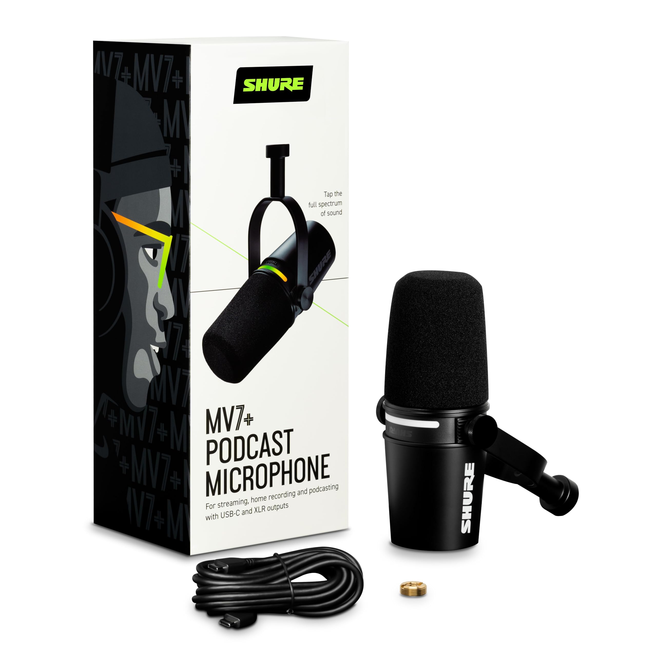 Foto 3 pulgar | Micrófono Shure Mv7+ Podcast Dynamic Usb-c Y Xlr - Negro - Venta Internacional.