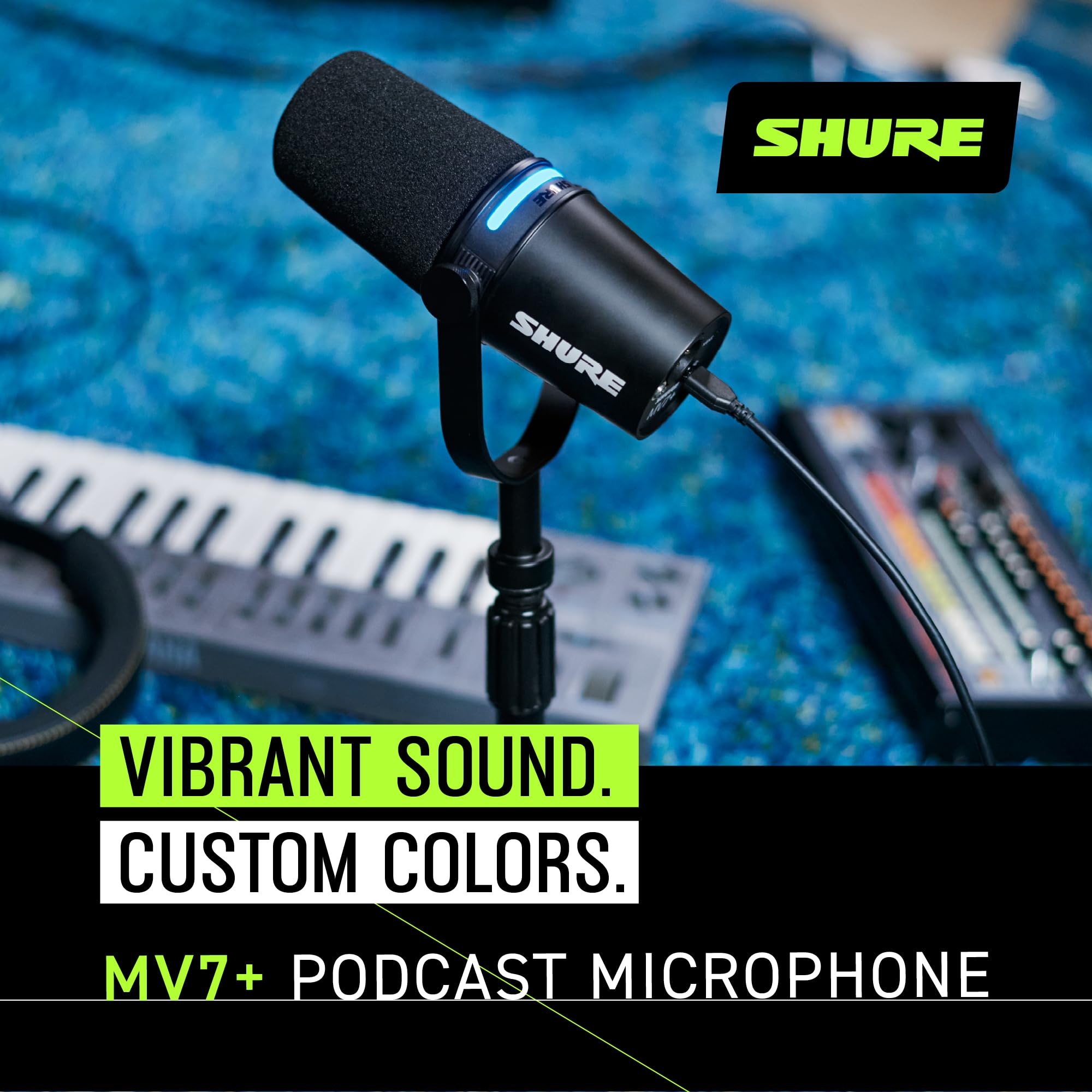 Foto 7 pulgar | Micrófono Shure Mv7+ Podcast Dynamic Usb-c Y Xlr - Negro - Venta Internacional.