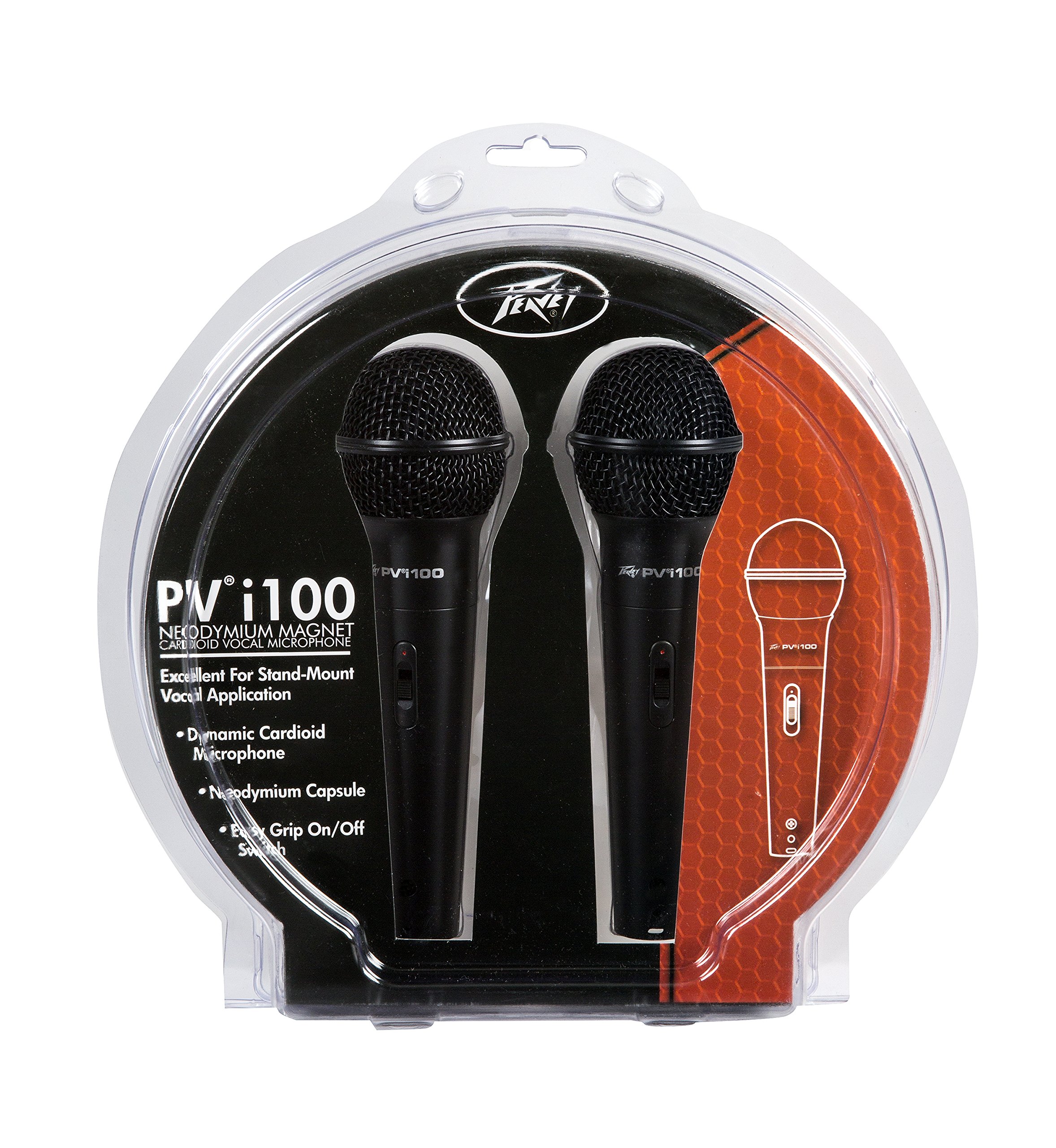 Micrófono Peavey Pvi 100 Dynamic Cardioid, Paquete De 2 - Venta Internacional.