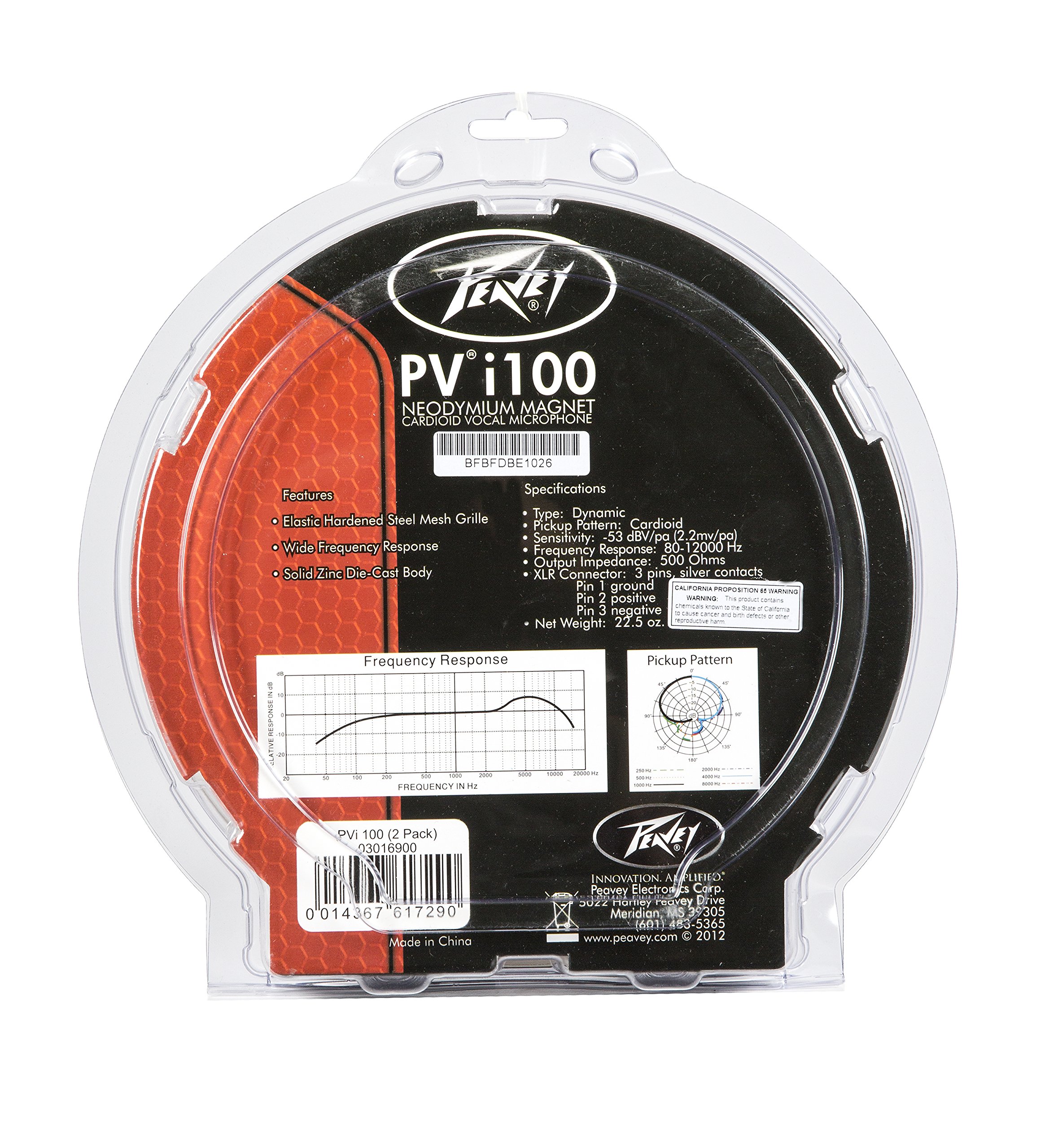 Foto 6 | Micrófono Peavey Pvi 100 Dynamic Cardioid, Paquete De 2 - Venta Internacional.