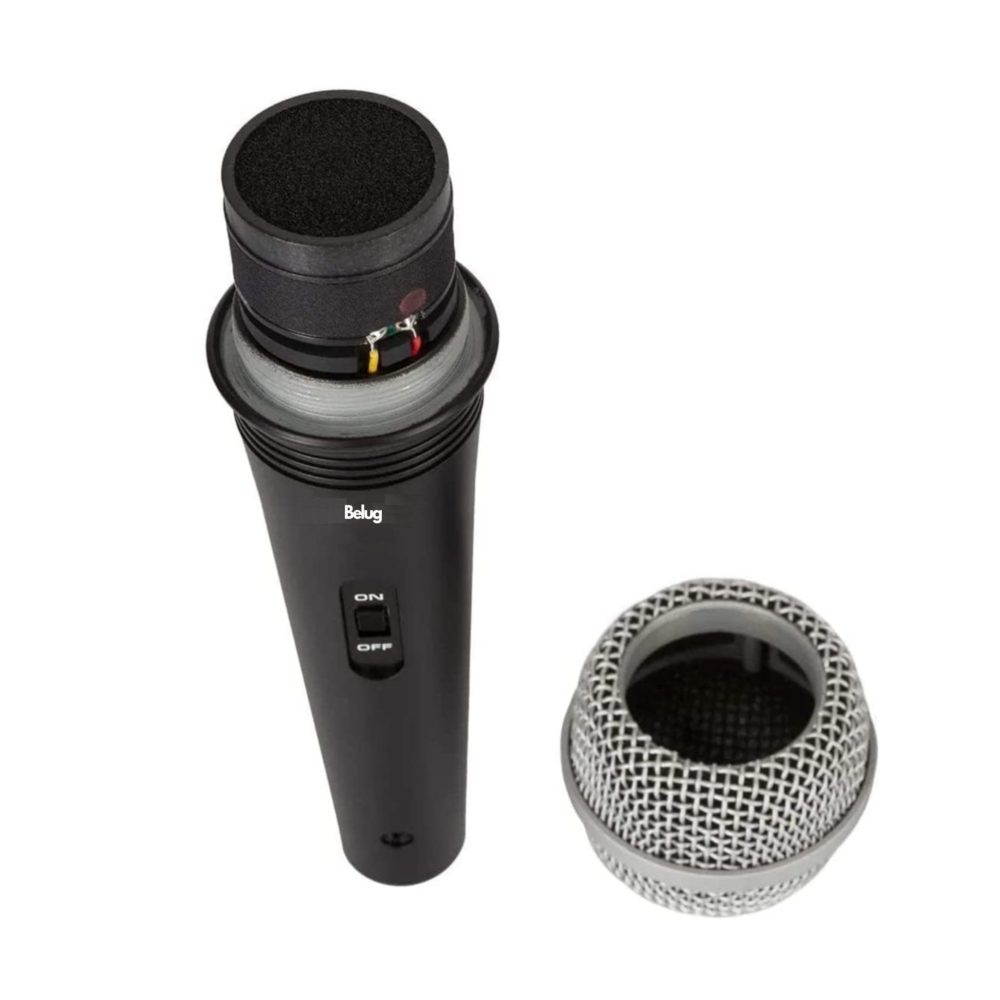 Foto 4 pulgar | Micrófono Belug Sv100-w Dinámico Cardioide Negro/plateado