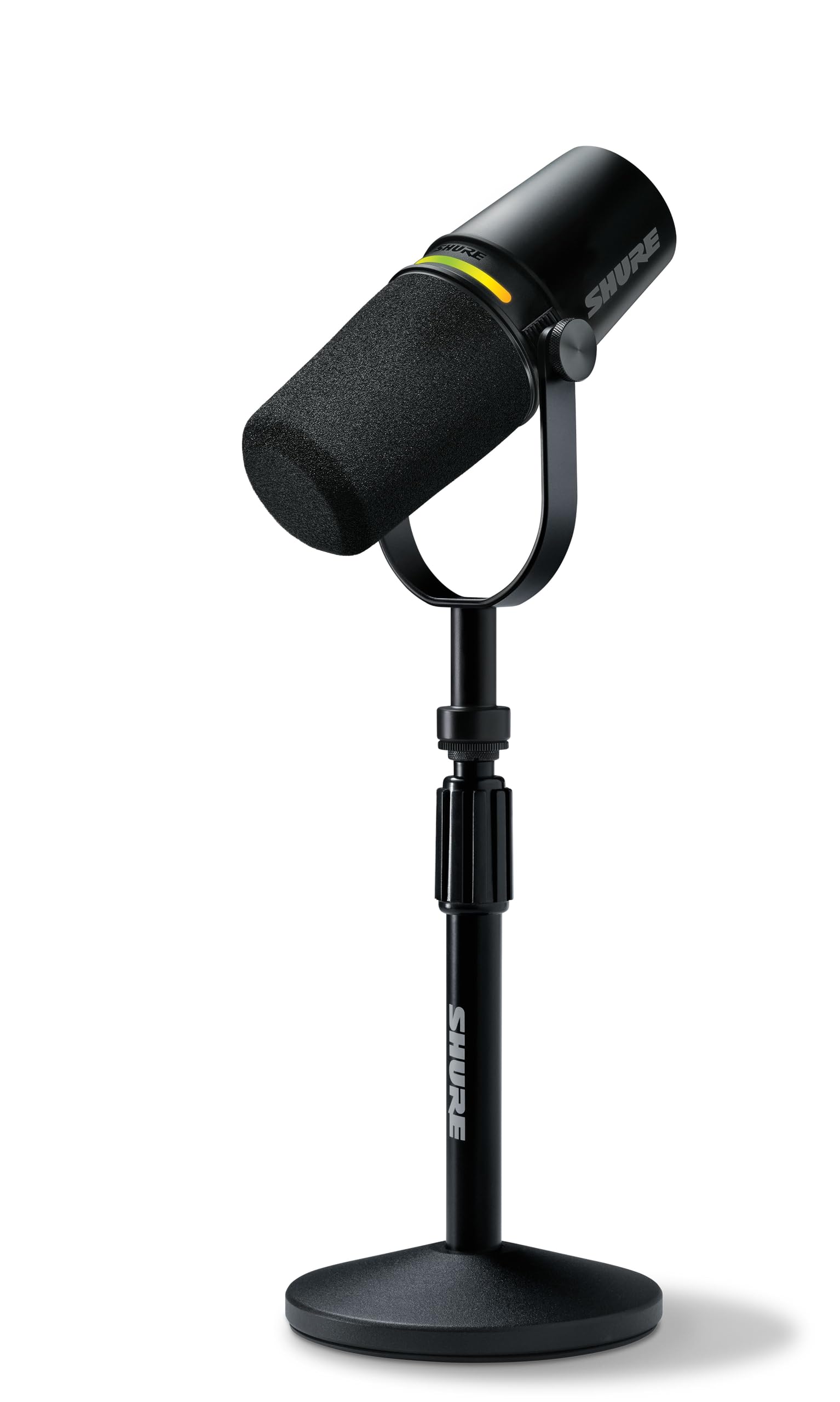 Micrófono Shure Mv7+ Podcast Dynamic Con Soporte Negro - Venta Internacional. $8,023
