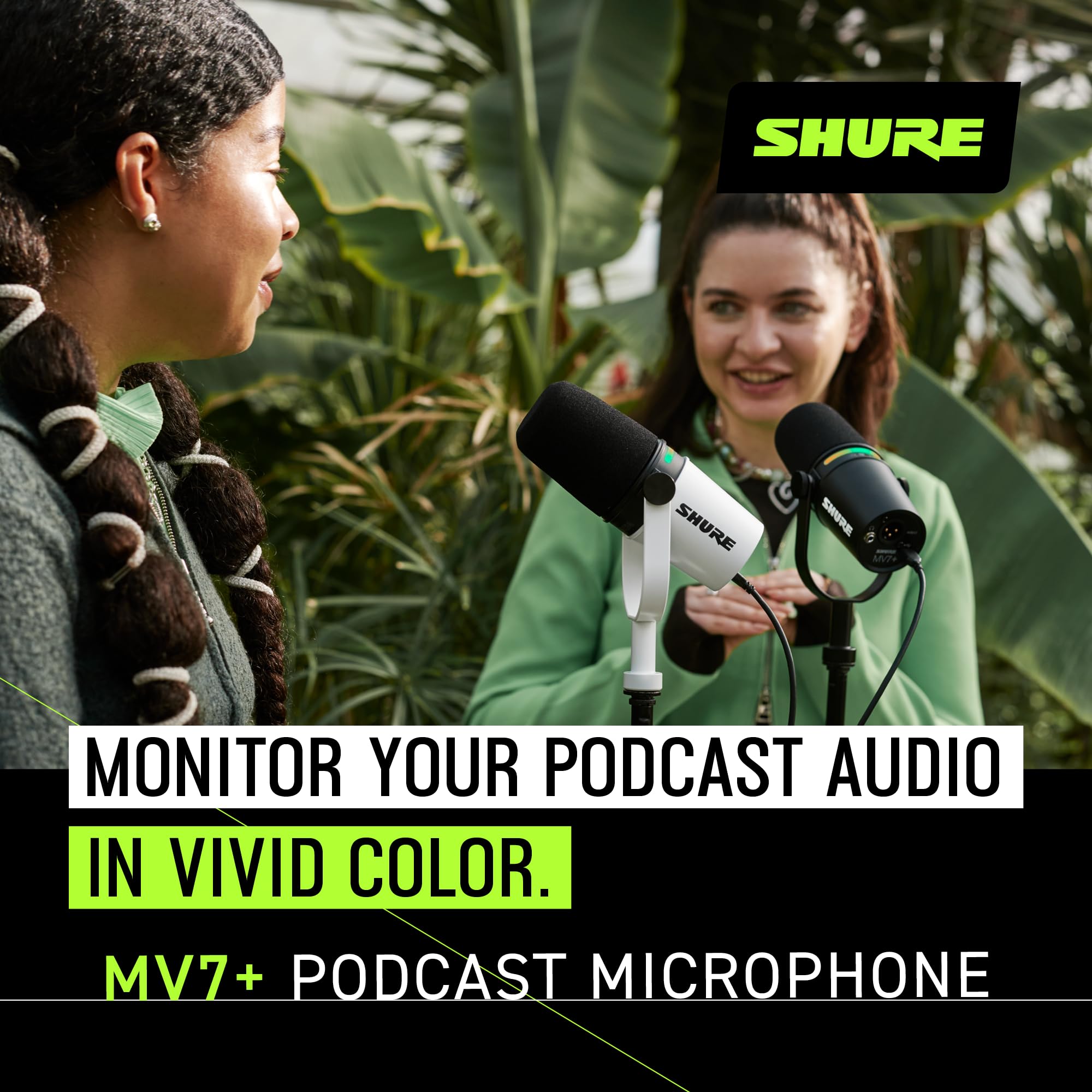 Foto 5 pulgar | Micrófono Shure Mv7+ Podcast Dynamic Con Soporte Negro - Venta Internacional.