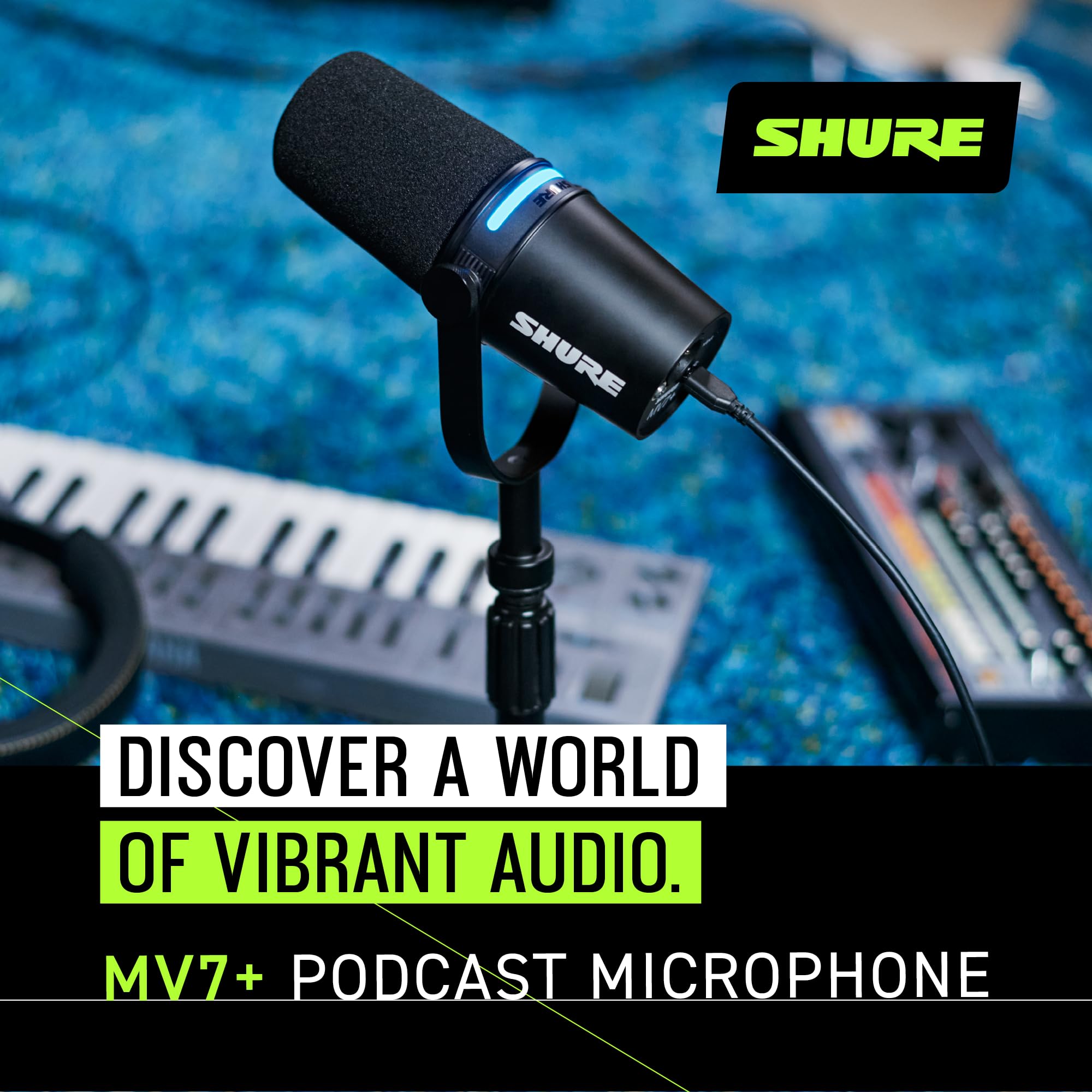 Foto 6 | Micrófono Shure Mv7+ Podcast Dynamic Con Soporte Negro - Venta Internacional.