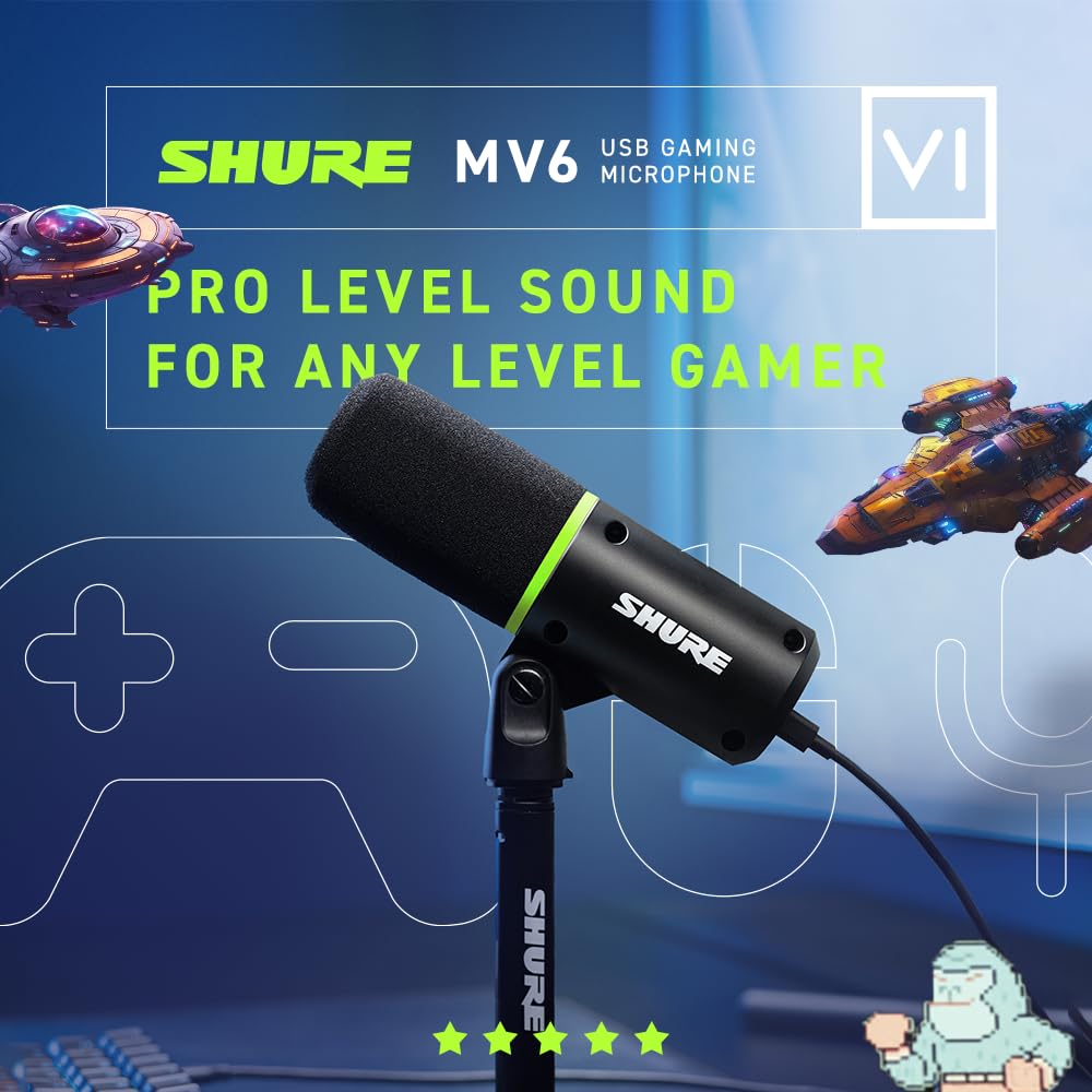Foto 4 pulgar | Micrófono Para Juegos Shure Mv6 Dynamic Usb Pc Con Soporte Y Salida - Venta Internacional.