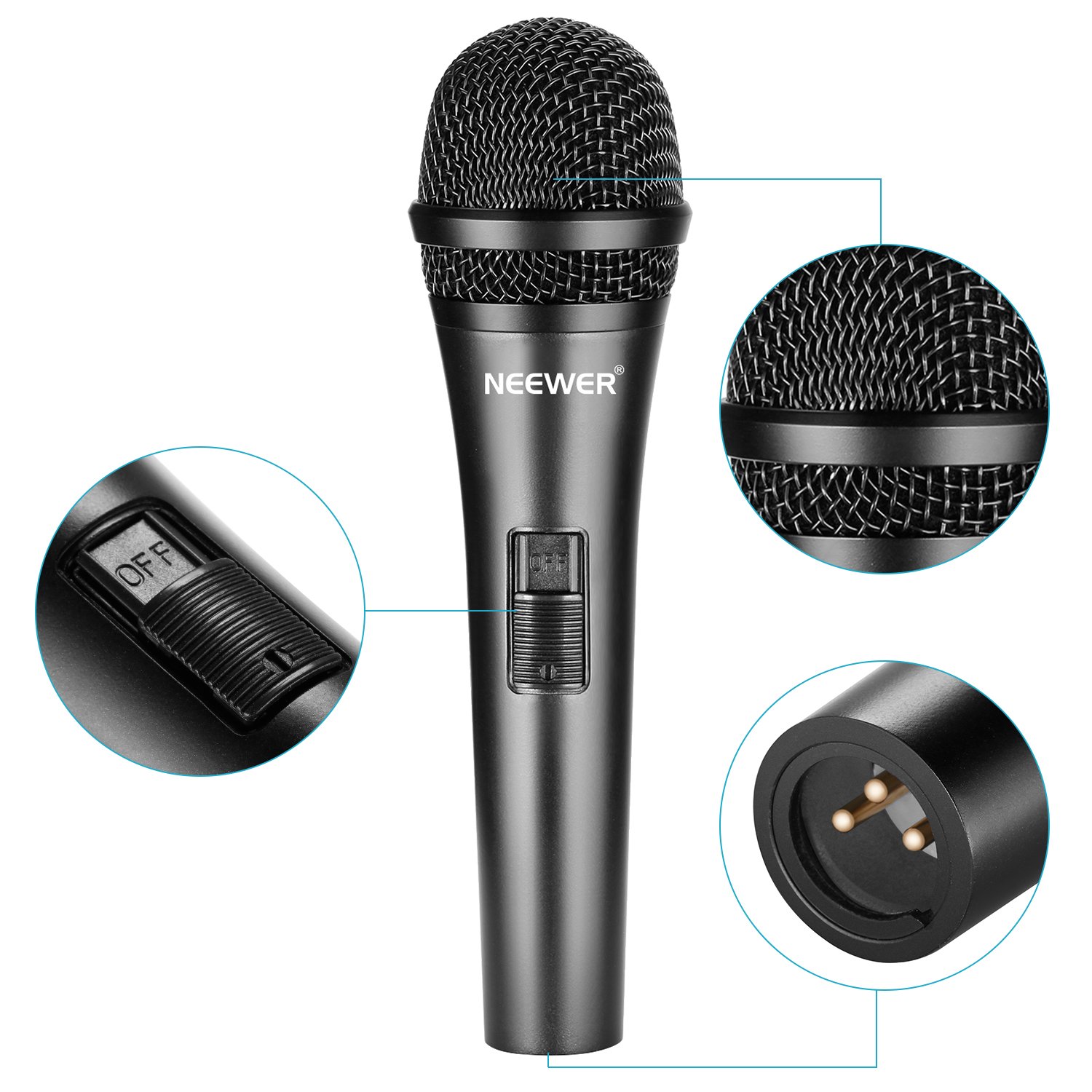 Foto 6 pulgar | Micrófono Neewer Cardioid Dynamic Nw-040 Con Cable Xlr - Venta Internacional.