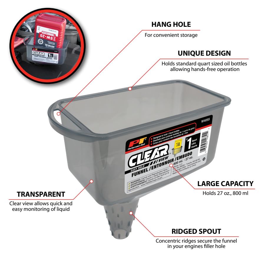 Foto 4 | Herramienta Funnel Performance W4055 Clear View Easy Hold, 1 Litro - Venta Internacional.