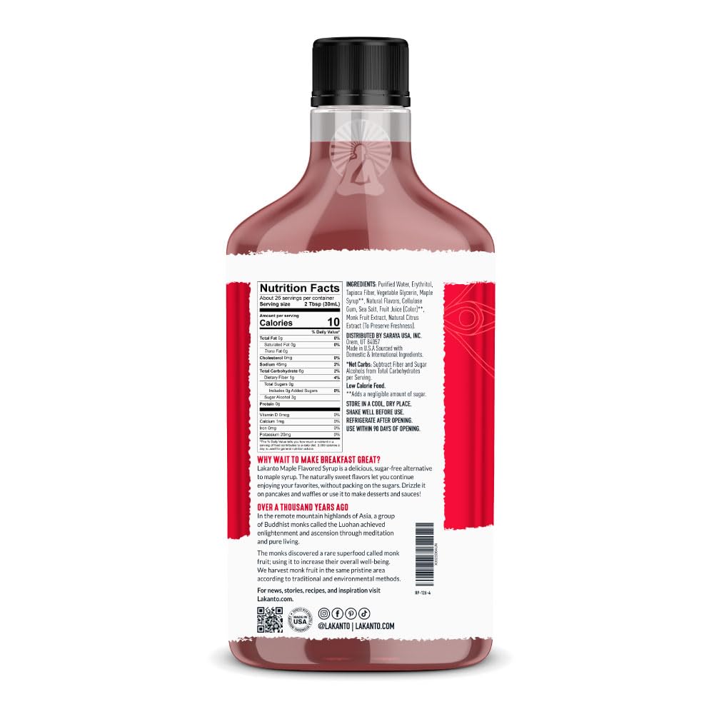 Foto 2 | Sirope De Arce Sin Azúcar Lakanto Monk Fruit Eritritol 385 Ml - Venta Internacional.