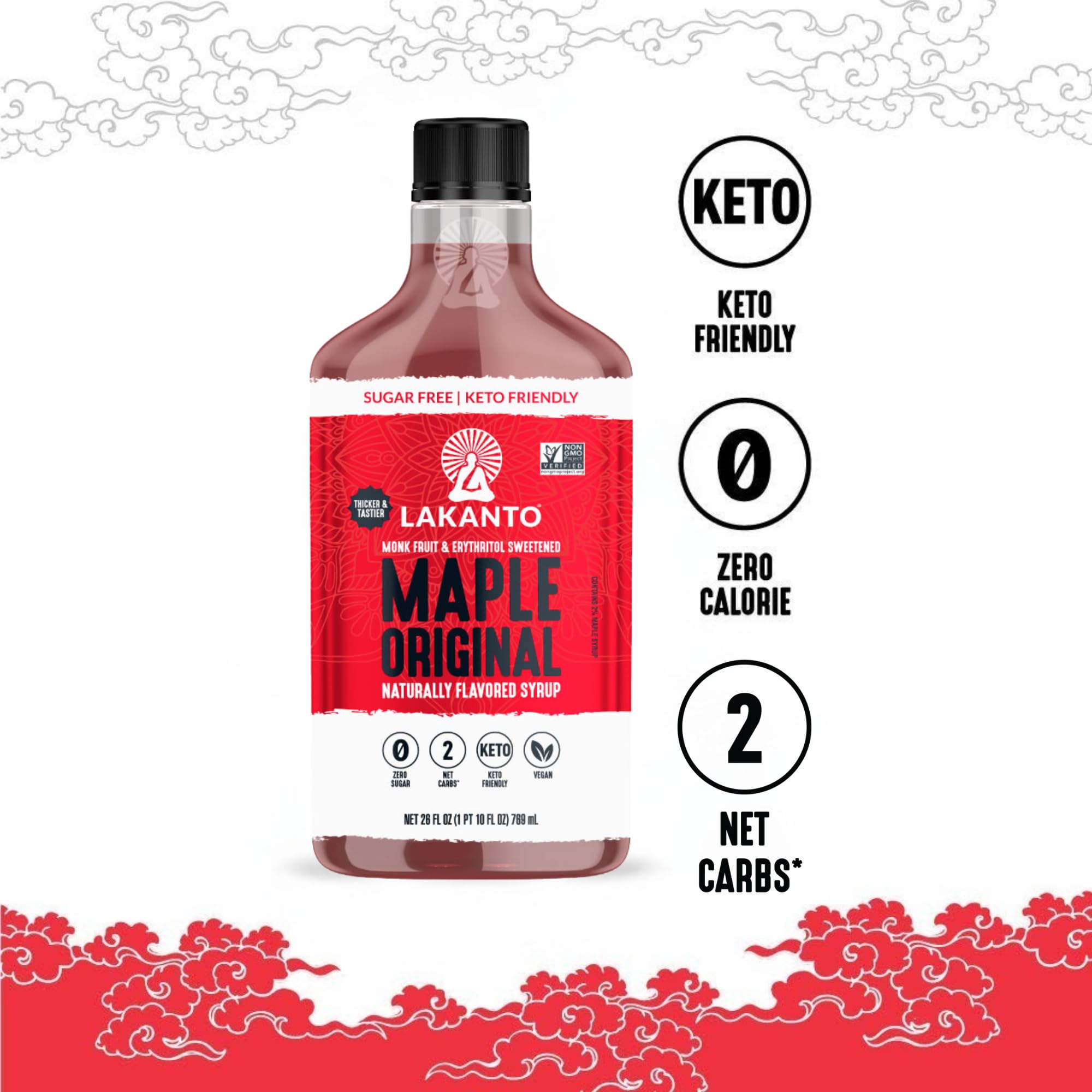 Foto 5 pulgar | Sirope De Arce Sin Azúcar Lakanto Monk Fruit Eritritol 385 Ml - Venta Internacional.