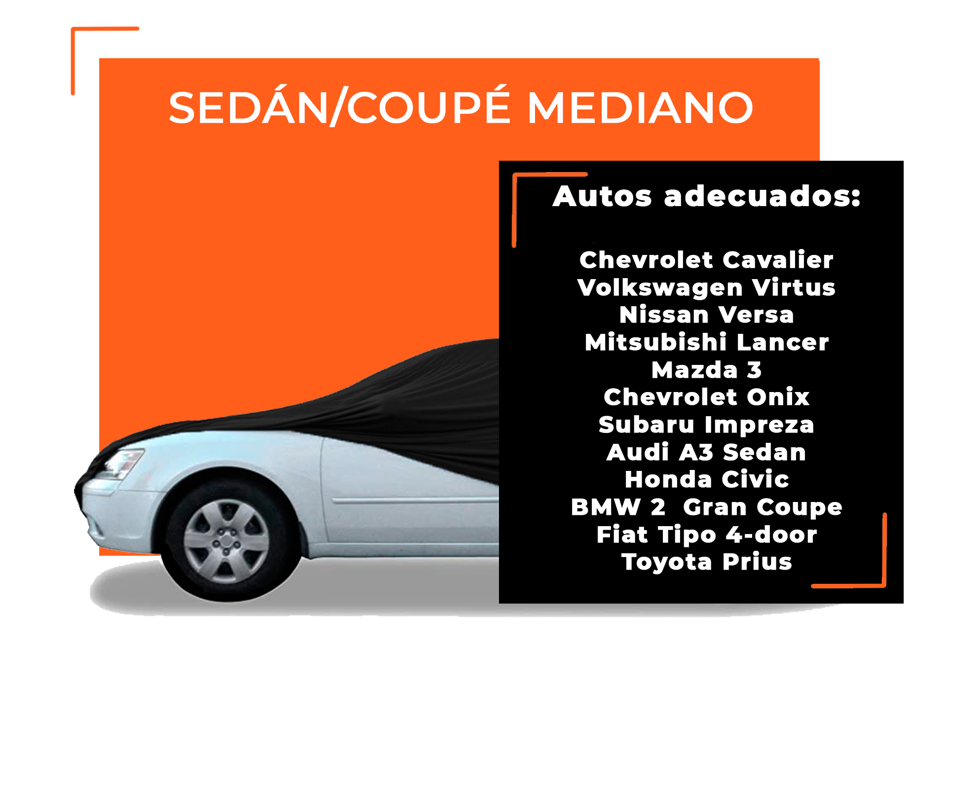 Foto 2 | Funda Para Auto Sedán Mediano M1 Transpirable Color Negro