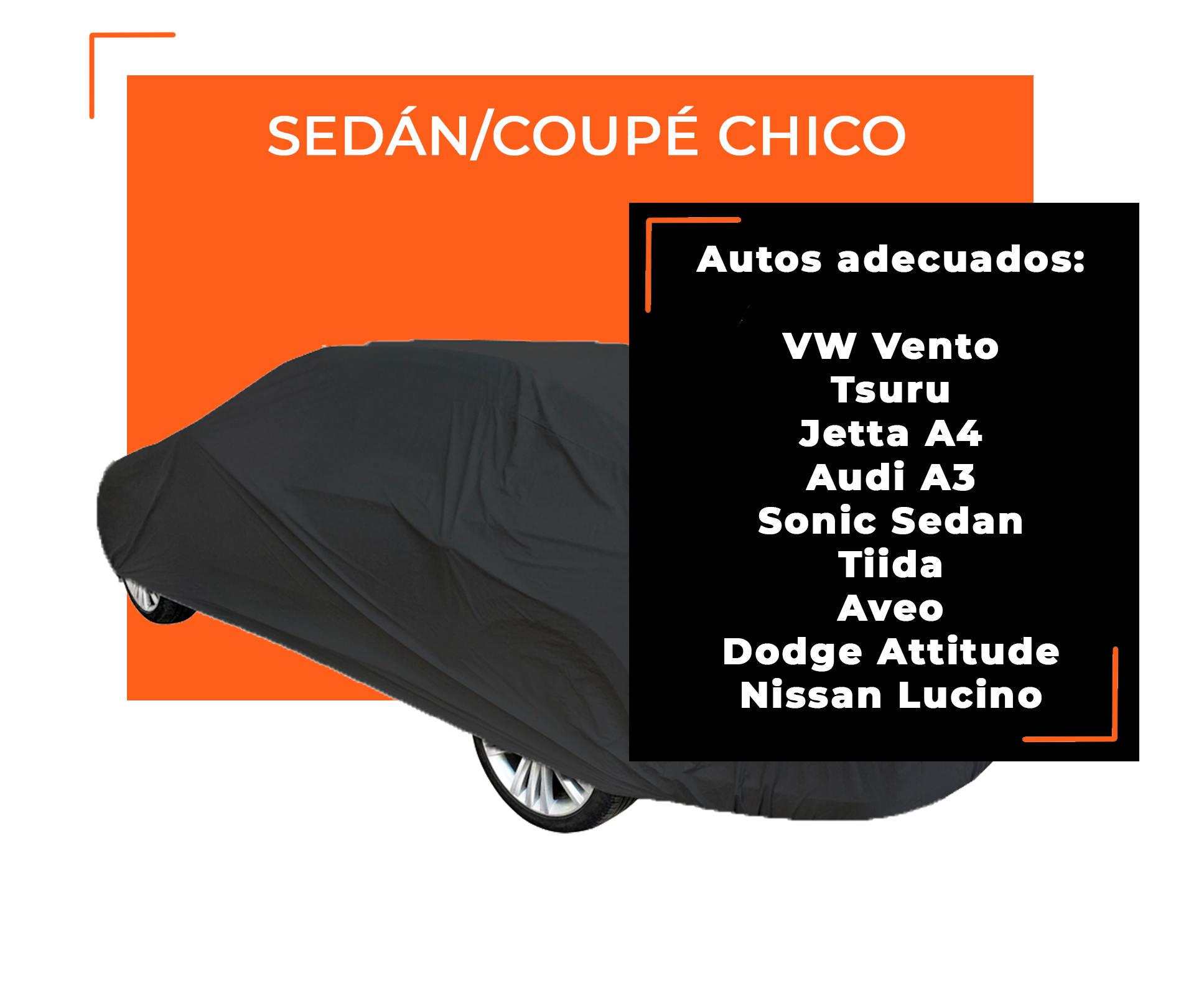 Foto 3 | Funda Super Útil color Negro para Auto Sedán Chico C2 Transpirable
