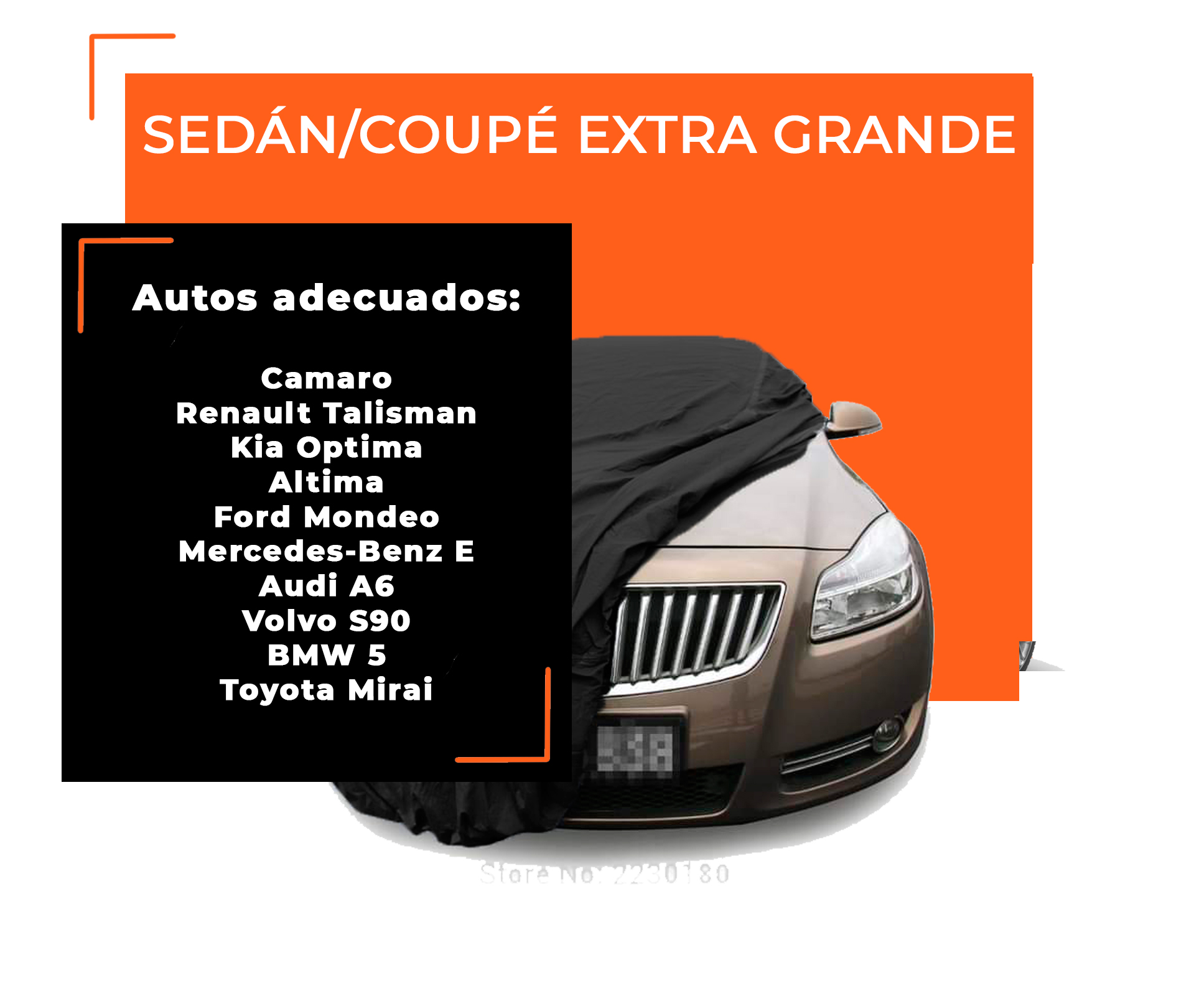 Foto 2 | Funda Para Auto Sedán  Super Útil  Sg1 Impermeable