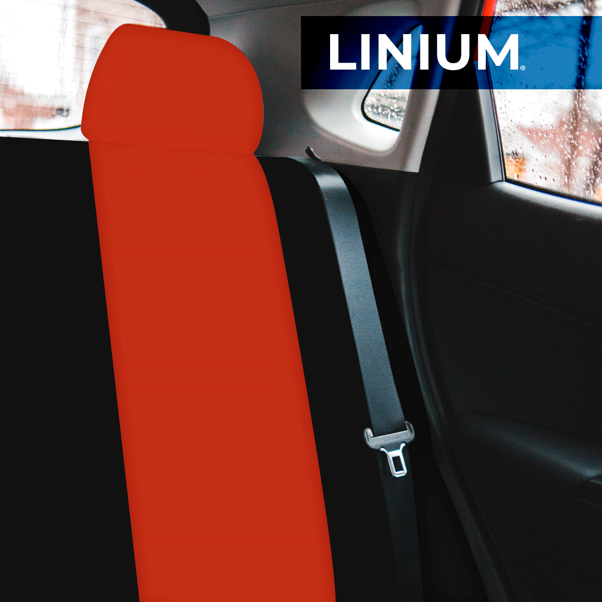 Foto 3 | Funda Linium para Asientos Traseros de Automóvil Coche Universal Roja