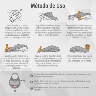 Foto 4 | Magma Life Cubierta Para Auto, Impermeable Y Antipolvo, Protección Contra Rayos Uv Y Lluvia, Material Resistente