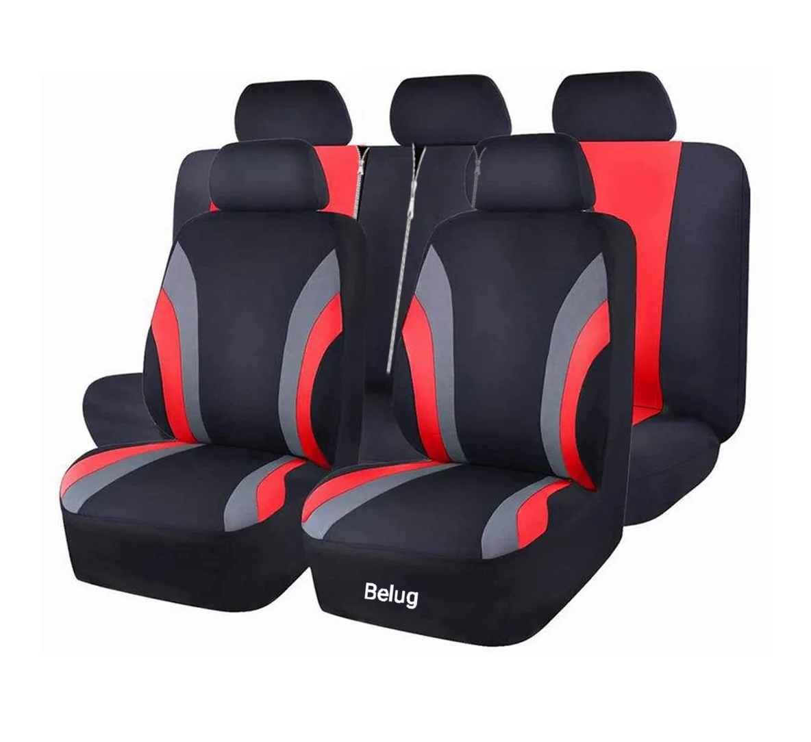 Foto 2 pulgar | ''funda Universal Para Asiento De Automóvil 11 Pz Negro Con Rojo ''
