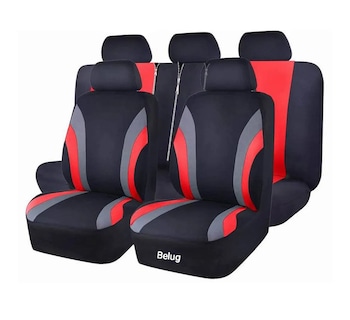 Foto 1 | ''funda Universal Para Asiento De Automóvil 11 Pz Negro Con Rojo ''