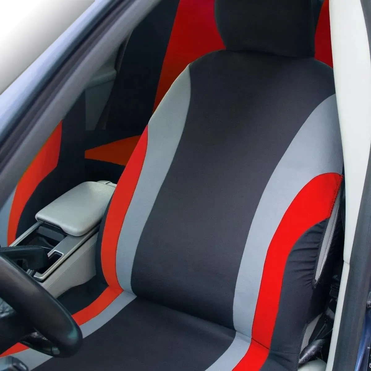 Foto 5 | ''funda Universal Para Asiento De Automóvil 11 Pz Negro Con Rojo ''