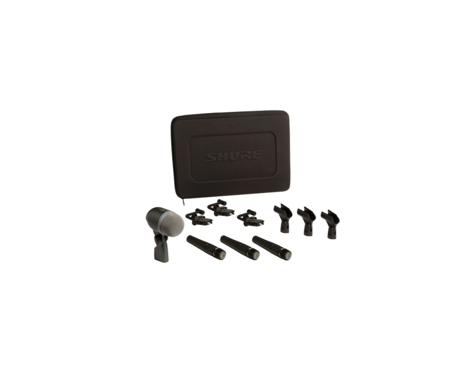 Kit de Micrófono para Batería Shure Dmk57-52 Monturas y Estuche Negro