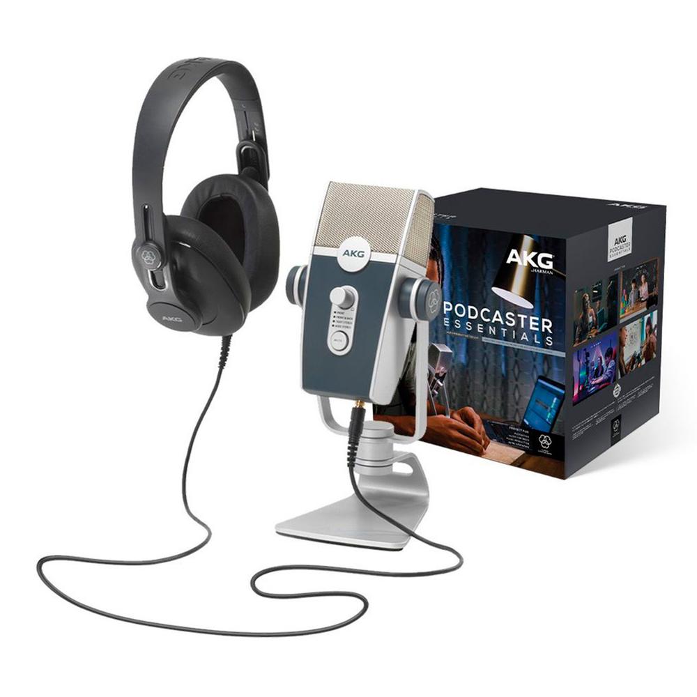 Foto 2 pulgar | Paquete de Micrófono Akg Essentials Kit Negro C22-usb + Audífonos K52