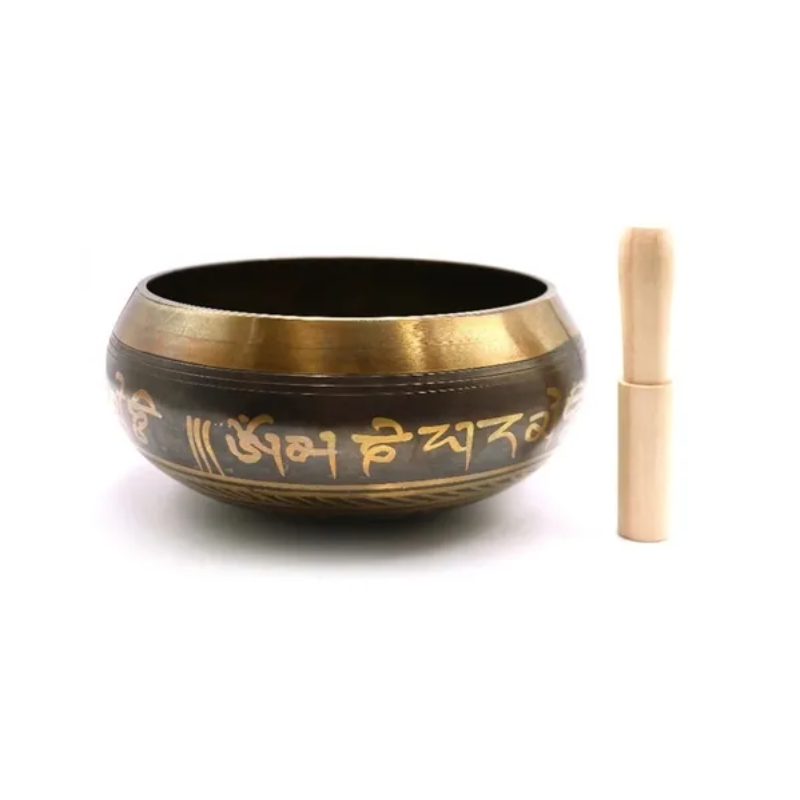Foto 1 | Juego De Cuencos Tibetanos De Cobre De 8 Cm De Diámetro Con Tapete Y Baqueta - Venta Internacional.