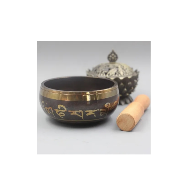 Foto 3 pulgar | Juego De Cuencos Tibetanos De Cobre De 8 Cm De Diámetro Con Tapete Y Baqueta - Venta Internacional.