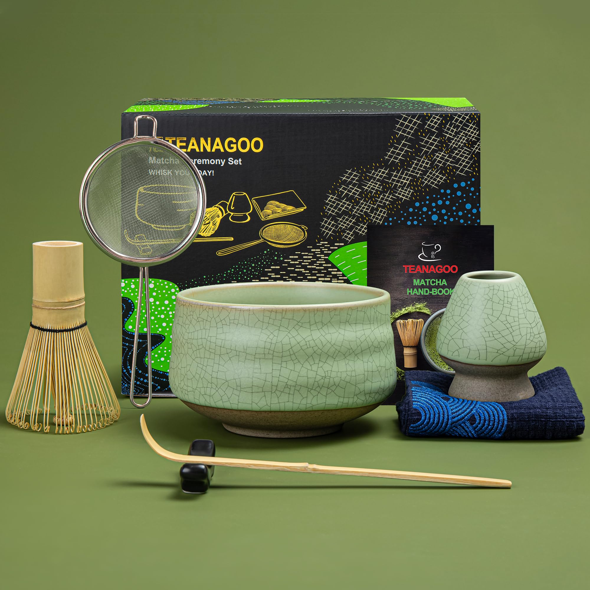 Foto 2 pulgar | Set De Batidores Para Matcha Teanagoo, 7 Unidades, Con Cuenco De Cerámica, 510 Ml - Venta Internacional.
