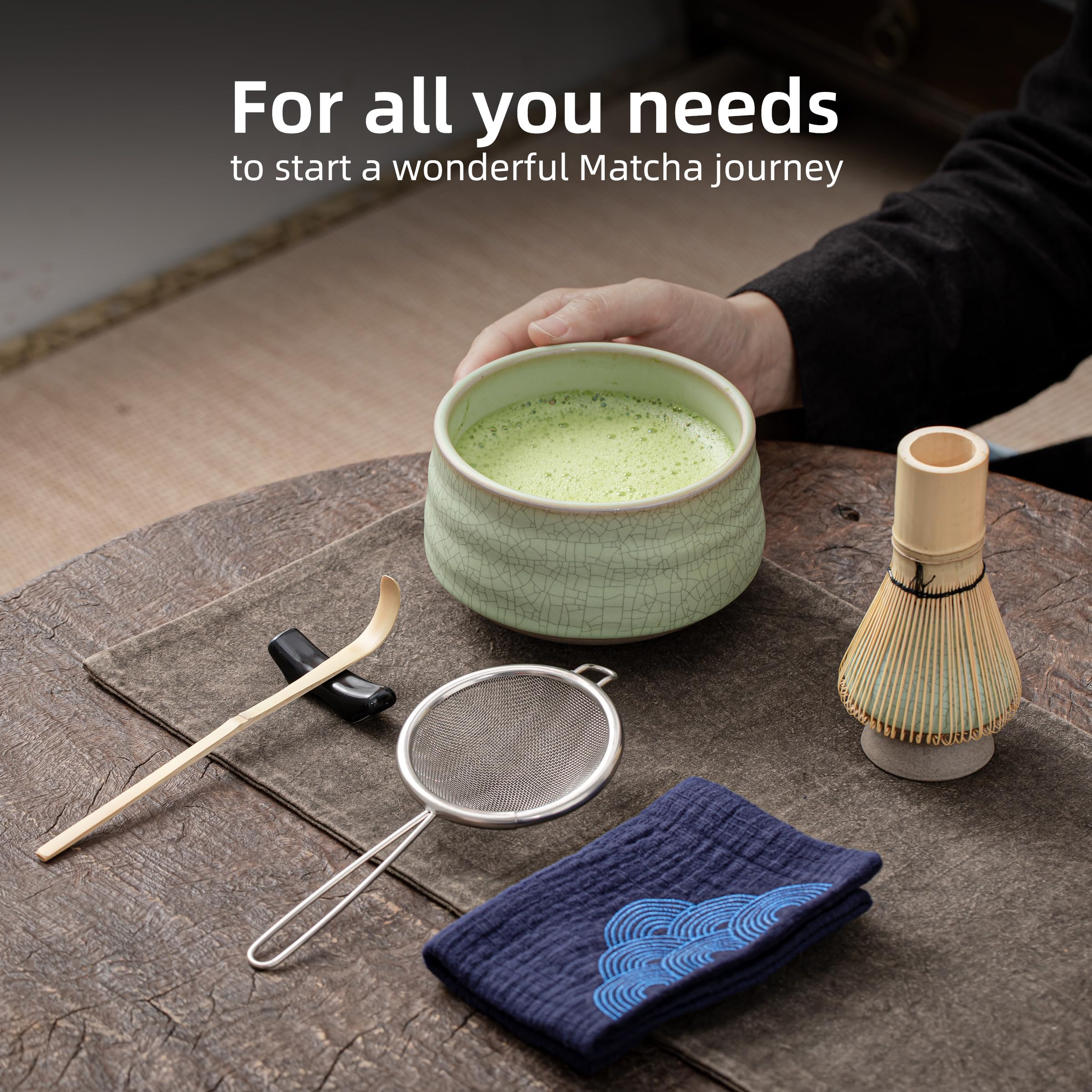 Foto 6 pulgar | Set De Batidores Para Matcha Teanagoo, 7 Unidades, Con Cuenco De Cerámica, 510 Ml - Venta Internacional.