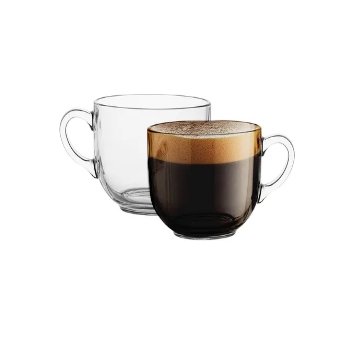 Foto 3 pulgar | Juego 12 Taza Grande Vidrio Para Café O Capuchino 470ml Jumbo Eo Safe Imports Esi-20718 Transparente