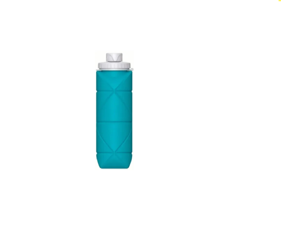 Botella para Agua Malubero color Azul Plegable de Silicón