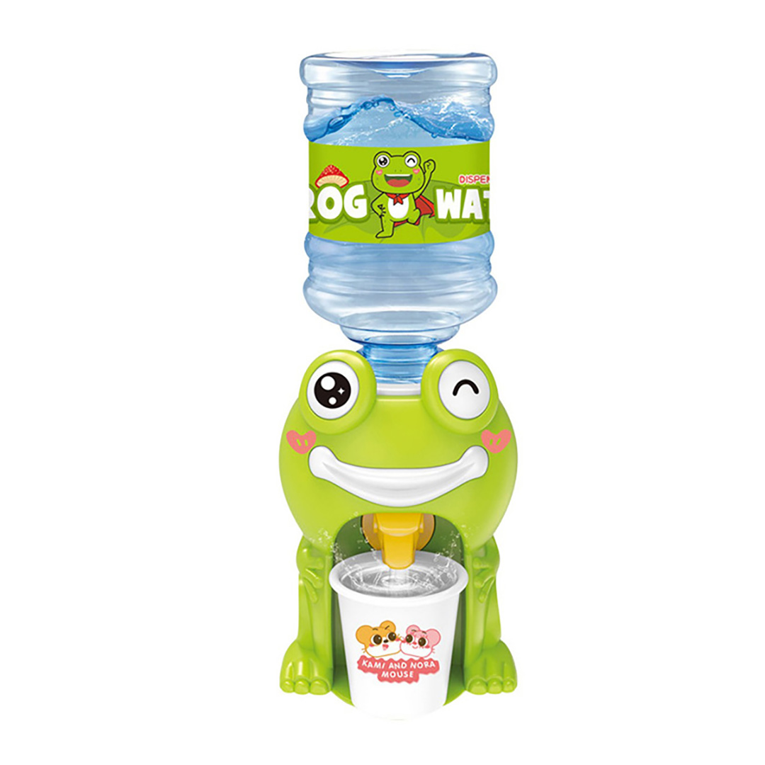 Despachador de Agua Infantil Aleissi 700800 color Verde con Vasitos Desechables Diseño de Rana