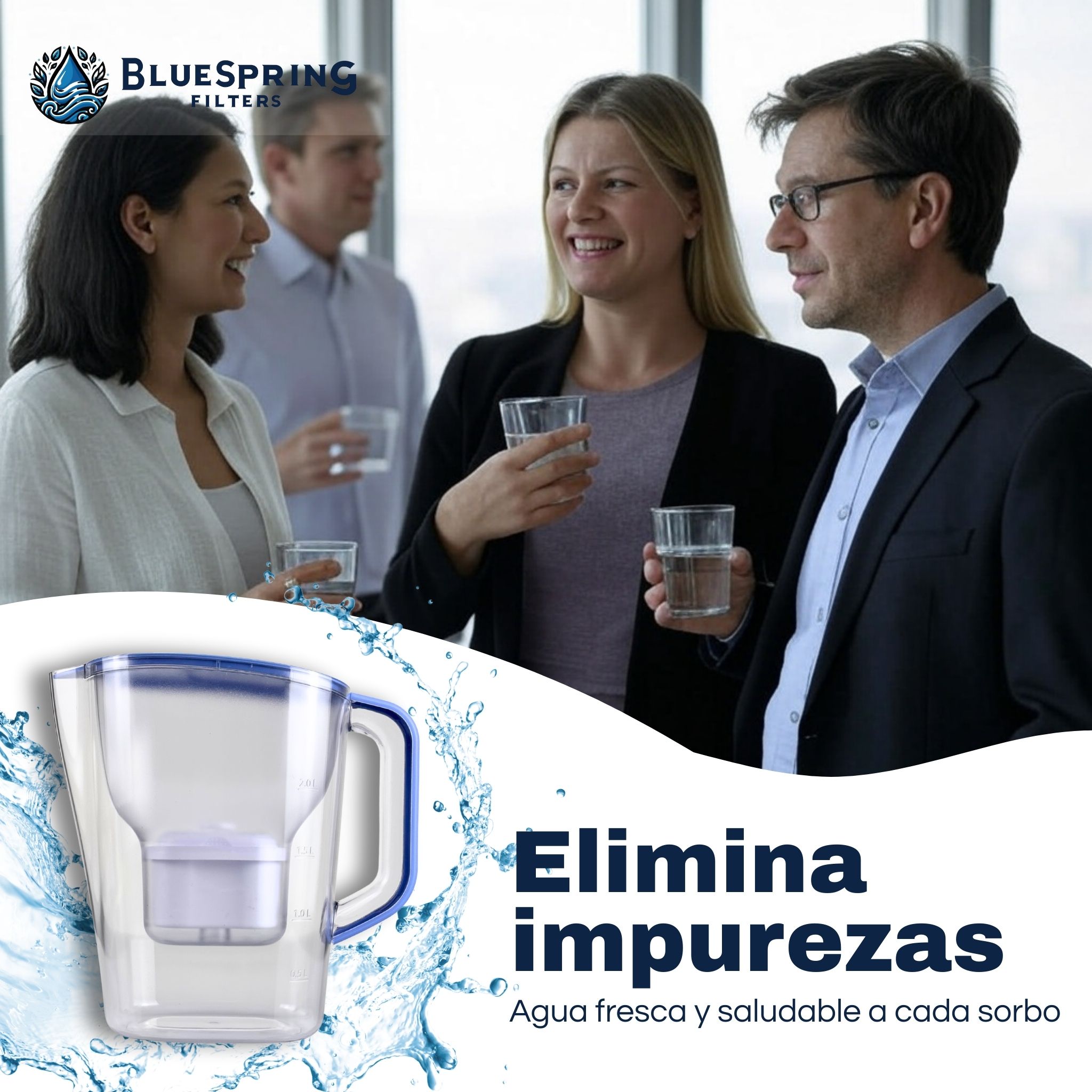 Foto 9 pulgar | Jarra Con Filtro De Agua Bluespring Para Agua Del Grifo. Elimina Impurezas Y Mejora El Sabor Del Agua.
