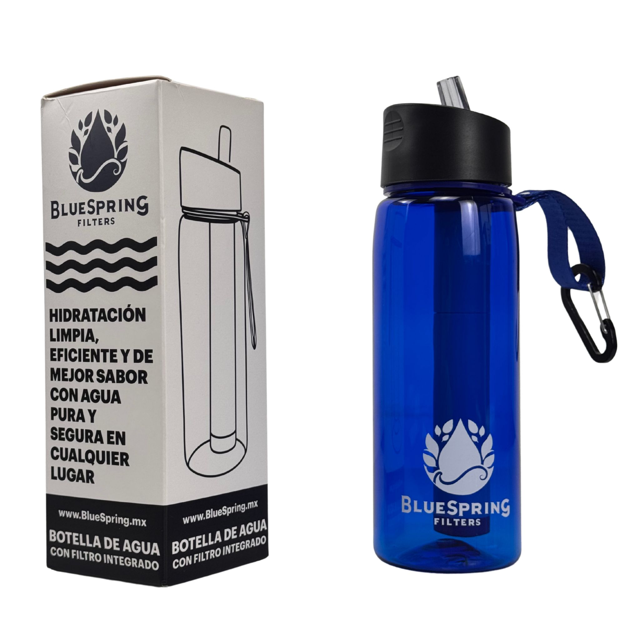 Foto 4 pulgar | Botella De Agua Con Filtro Integrado Bluespring. Ideal Para Actividades Al Aire Libre. Elimina El 99% De Las Bacterias.