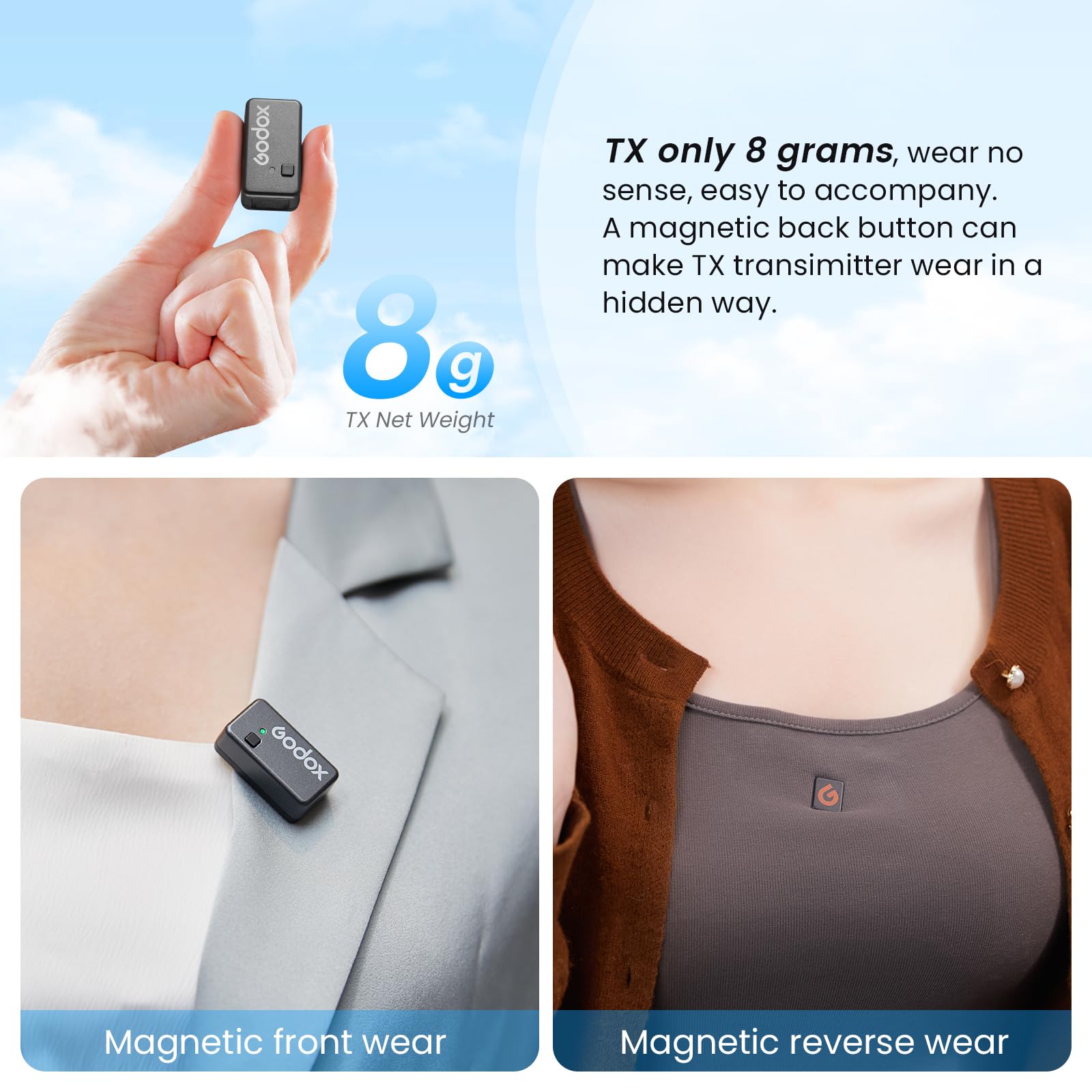 Foto 2 | Micrófono Inalámbrico Godox Magic Xt1 Para Cámara/android/iphone - Venta Internacional.
