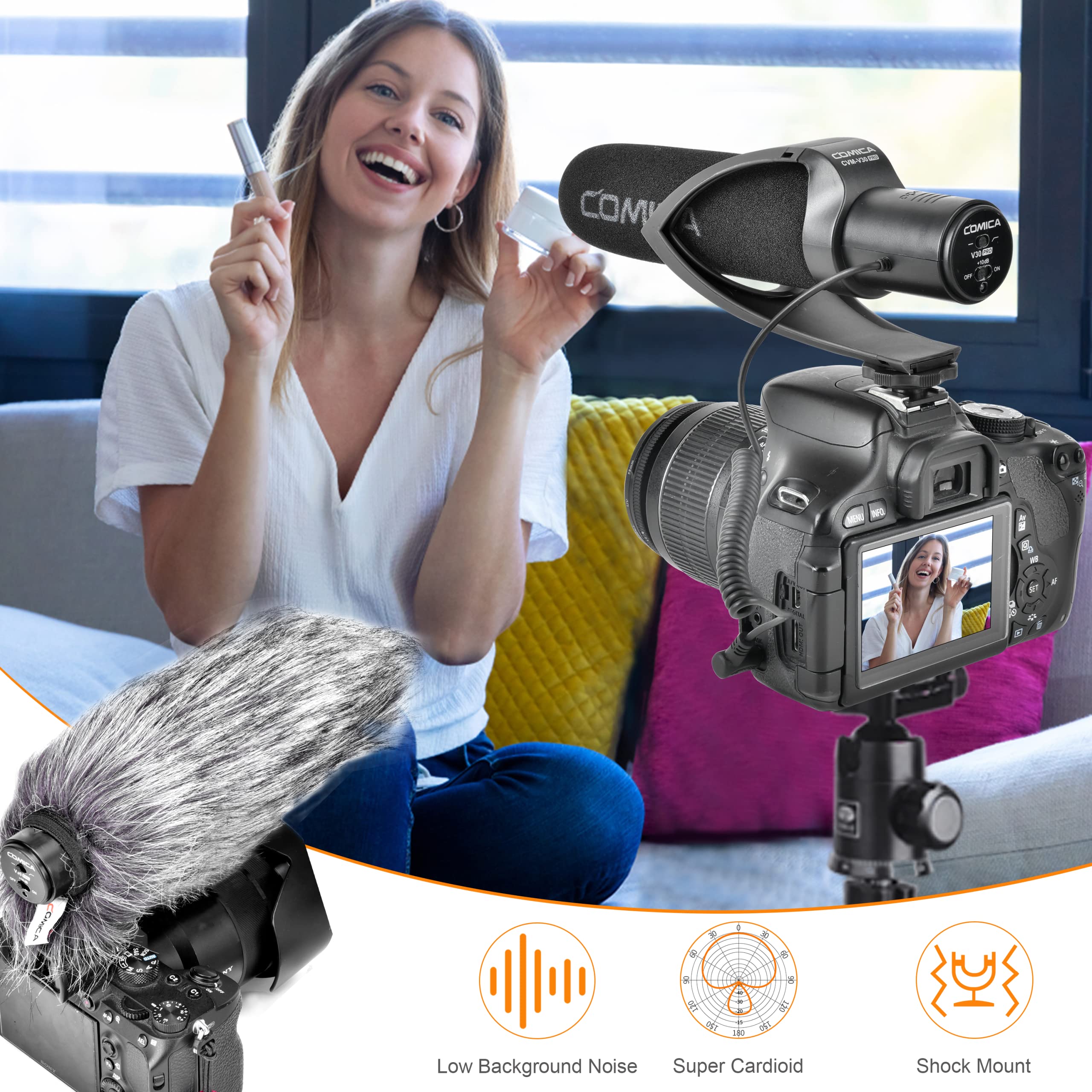 Foto 5 | Micrófono De Condensador Direccional Para Cámara Comica Cvm-v30 Pro - Venta Internacional.