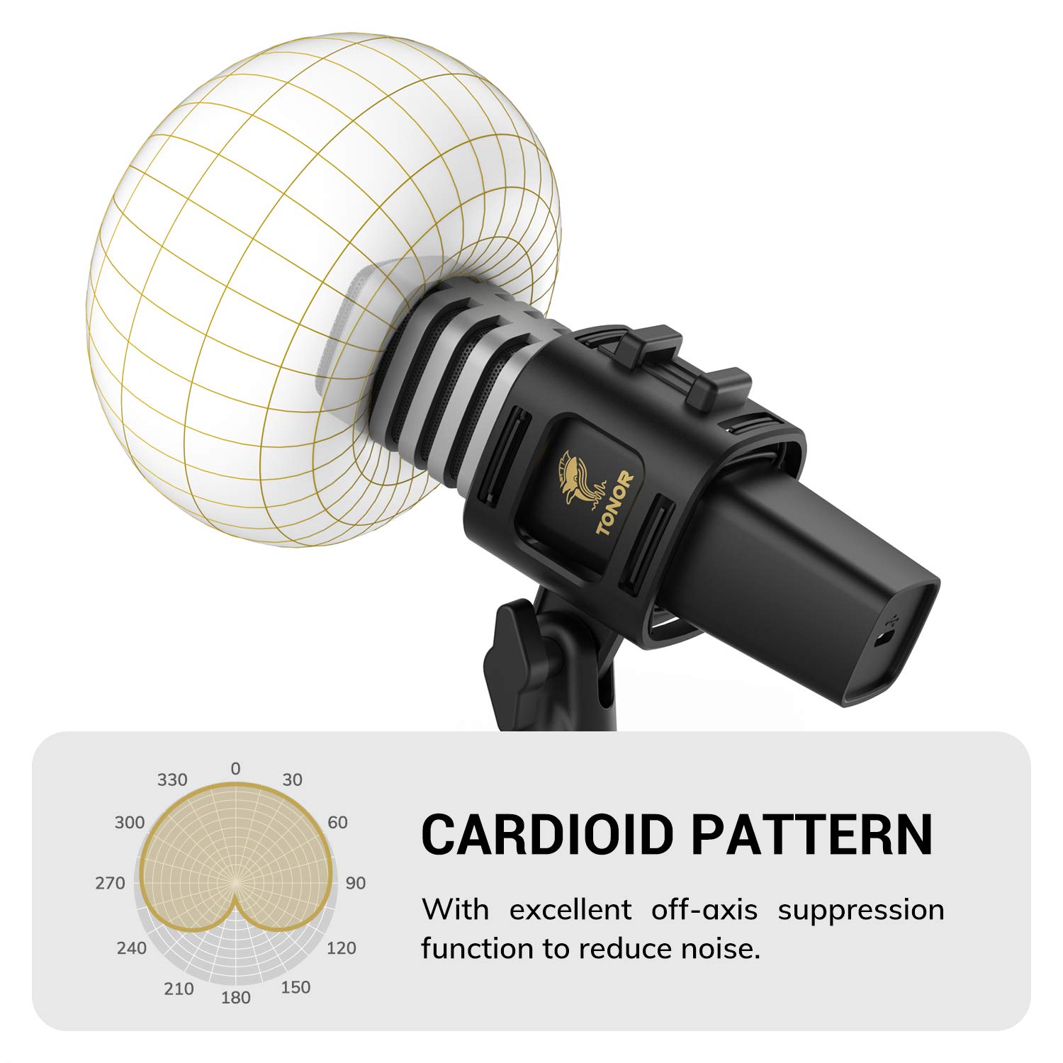 Foto 4 pulgar | Micrófono Usb Tonor Tc30 Con Condensador Cardioide Con Accesorios - Venta Internacional.