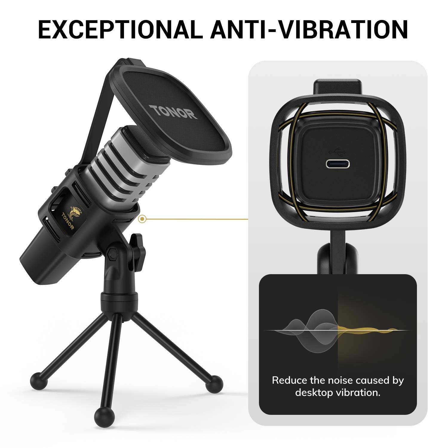 Foto 5 pulgar | Micrófono Usb Tonor Tc30 Con Condensador Cardioide Con Accesorios - Venta Internacional.