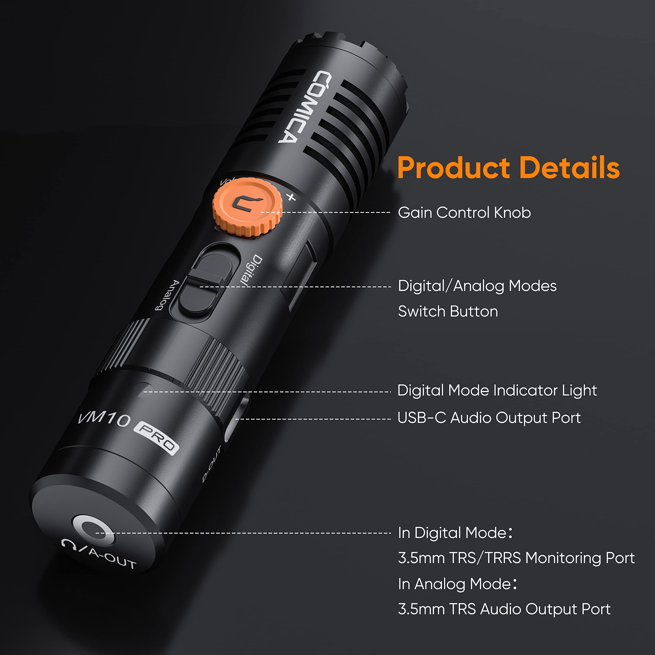 Foto 7 | Micrófono De Cámara Comica Vm10 Pro Usb De Modo Dual Para Cámara - Venta Internacional.