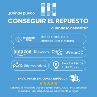 Foto 4 | Repuesto de Filtro Purificador Agua Pura Bali Rendimiento 12 meses