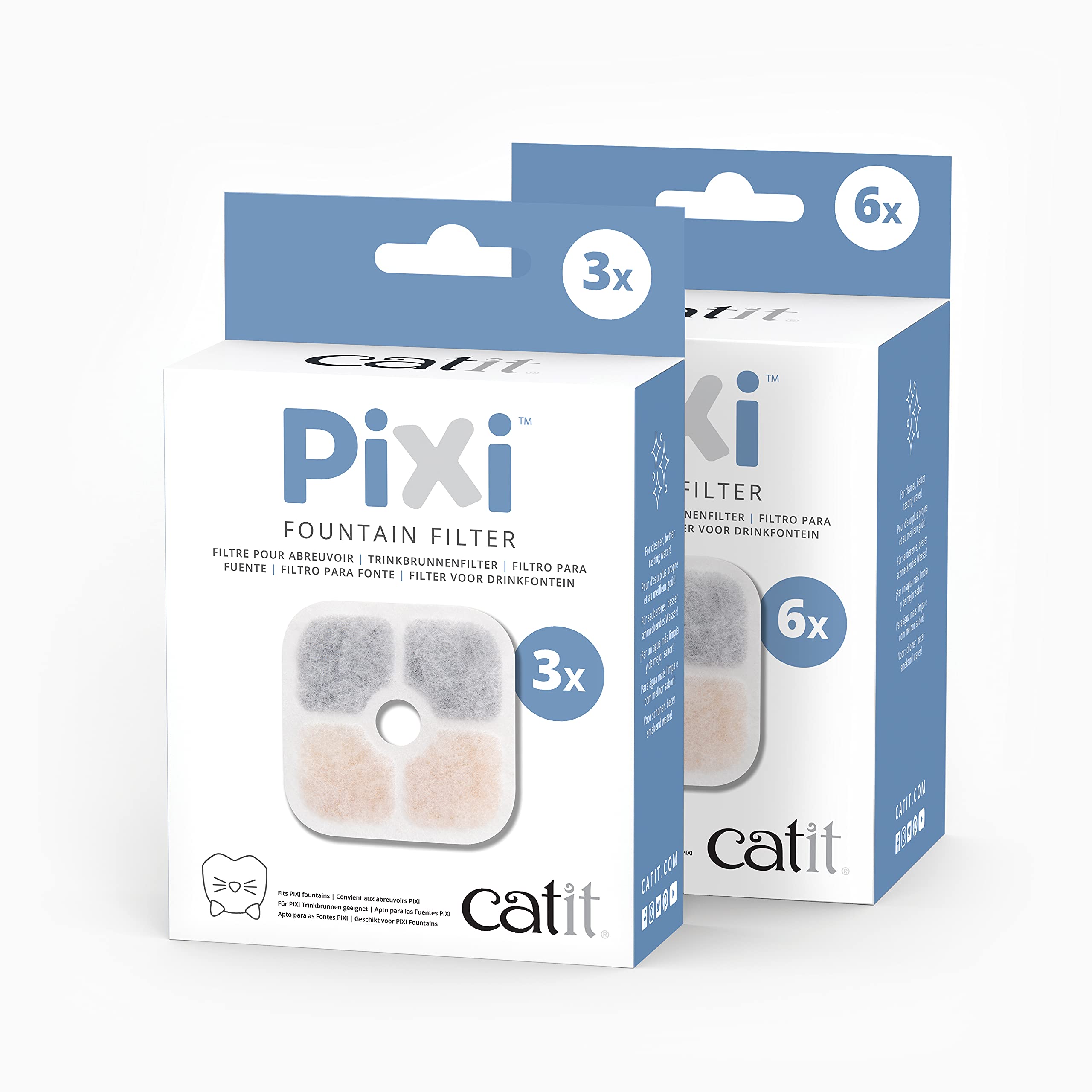 Foto 6 pulgar | Bebedero Con Filtro De Agua Catit Pixi Cat, Paquete De 3 Unidades, Color Blanco - Venta Internacional.