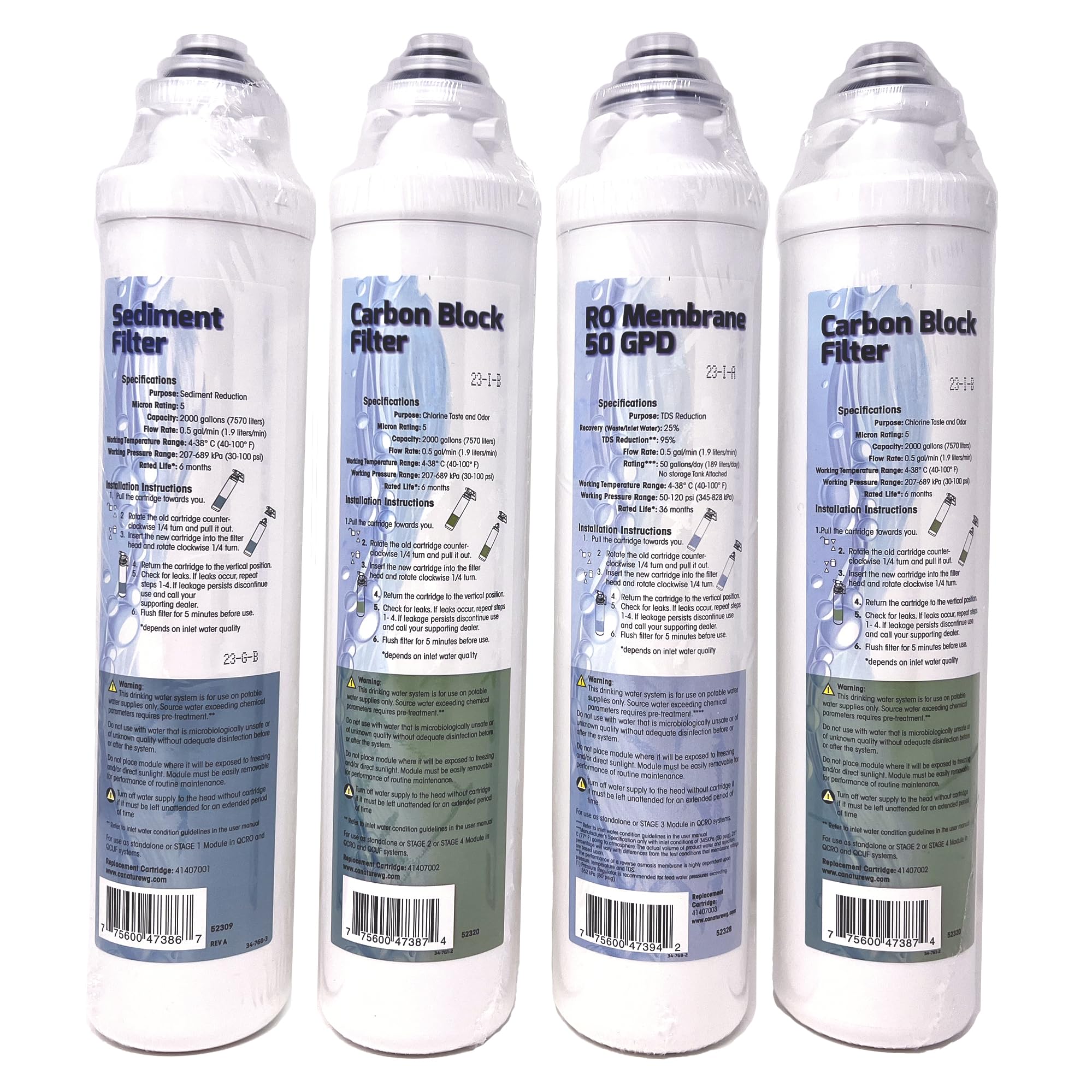 Foto 2 pulgar | Kit De Filtros De Repuesto Pura/aqua Flo Qcro 50 Gpd - Venta Internacional.