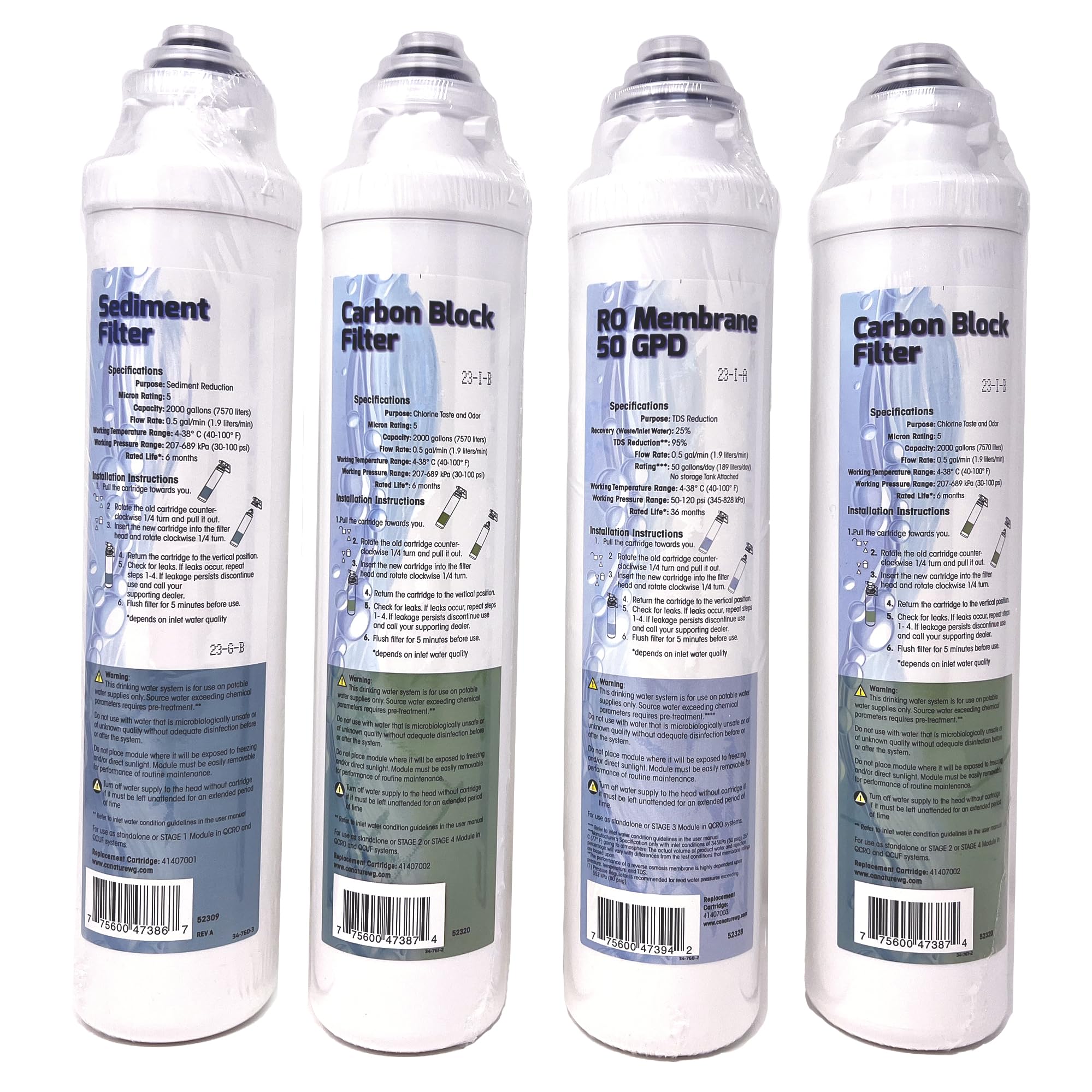 Foto 3 pulgar | Kit De Filtros De Repuesto Pura/aqua Flo Qcro 50 Gpd - Venta Internacional.