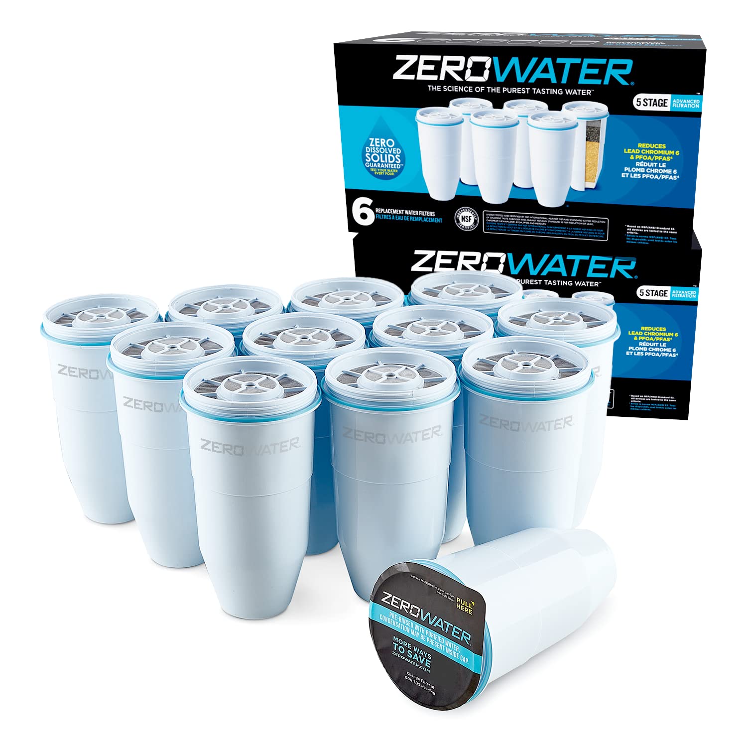 Foto 1 | Filtro De Repuesto Zerowater 5-stage 0 Tds  Paquete De 12 - Venta Internacional.