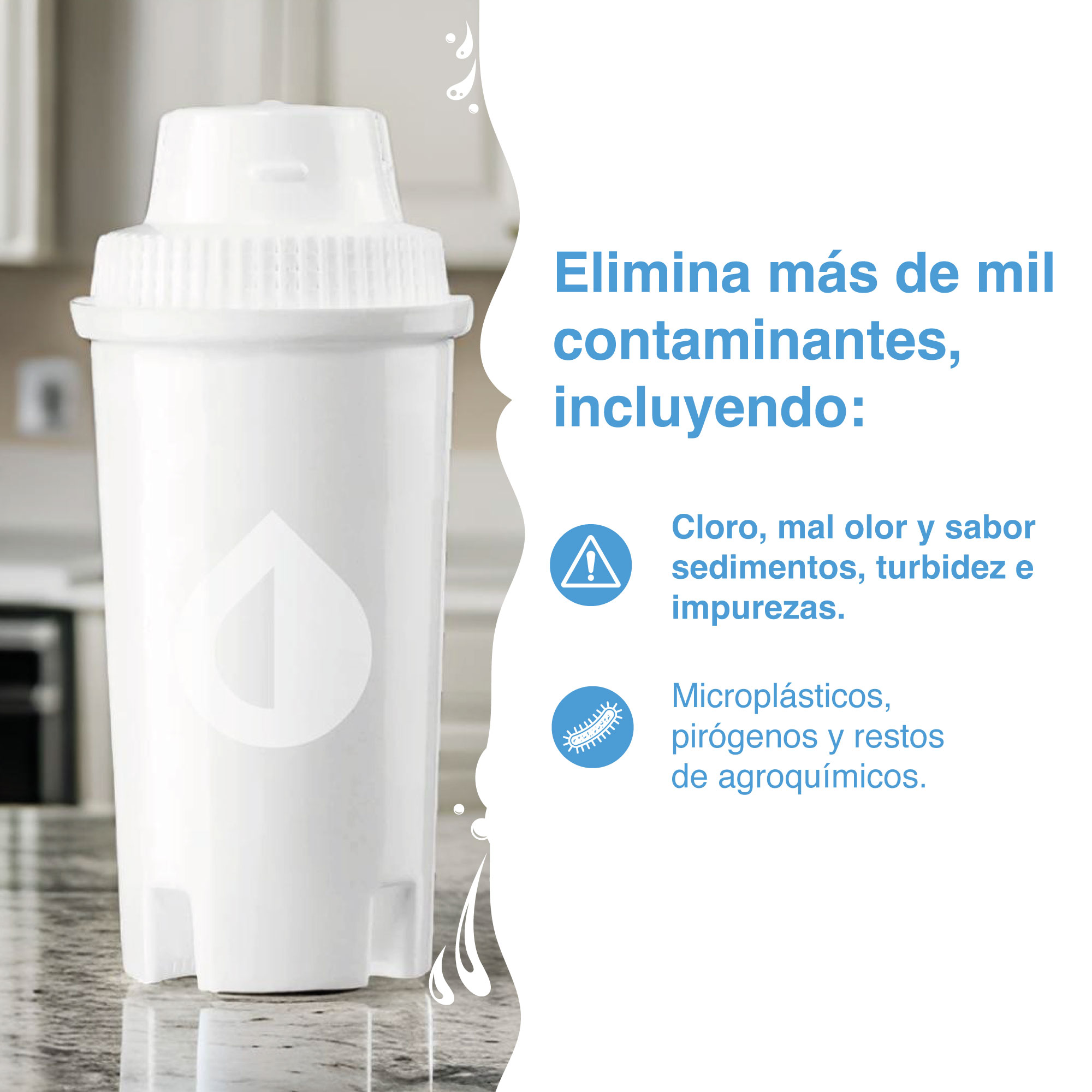 Foto 2 | Cartuchos de Filtrado de Agua para Jarra y Dispensador Pura Bell 6 Pack