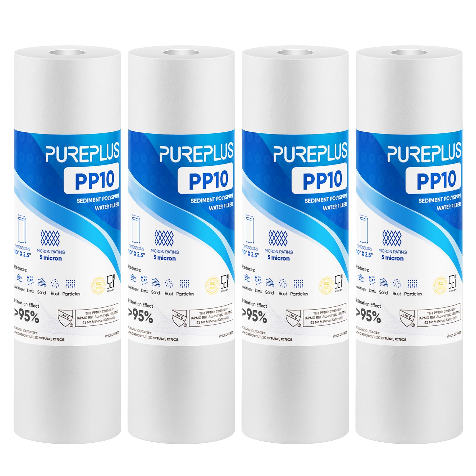 Foto 2 pulgar | Cartucho De Filtro De Agua Pureplus  5 Micras  10 X 2 5 Pulgadas  Paquete De 4 - Venta Internacional.