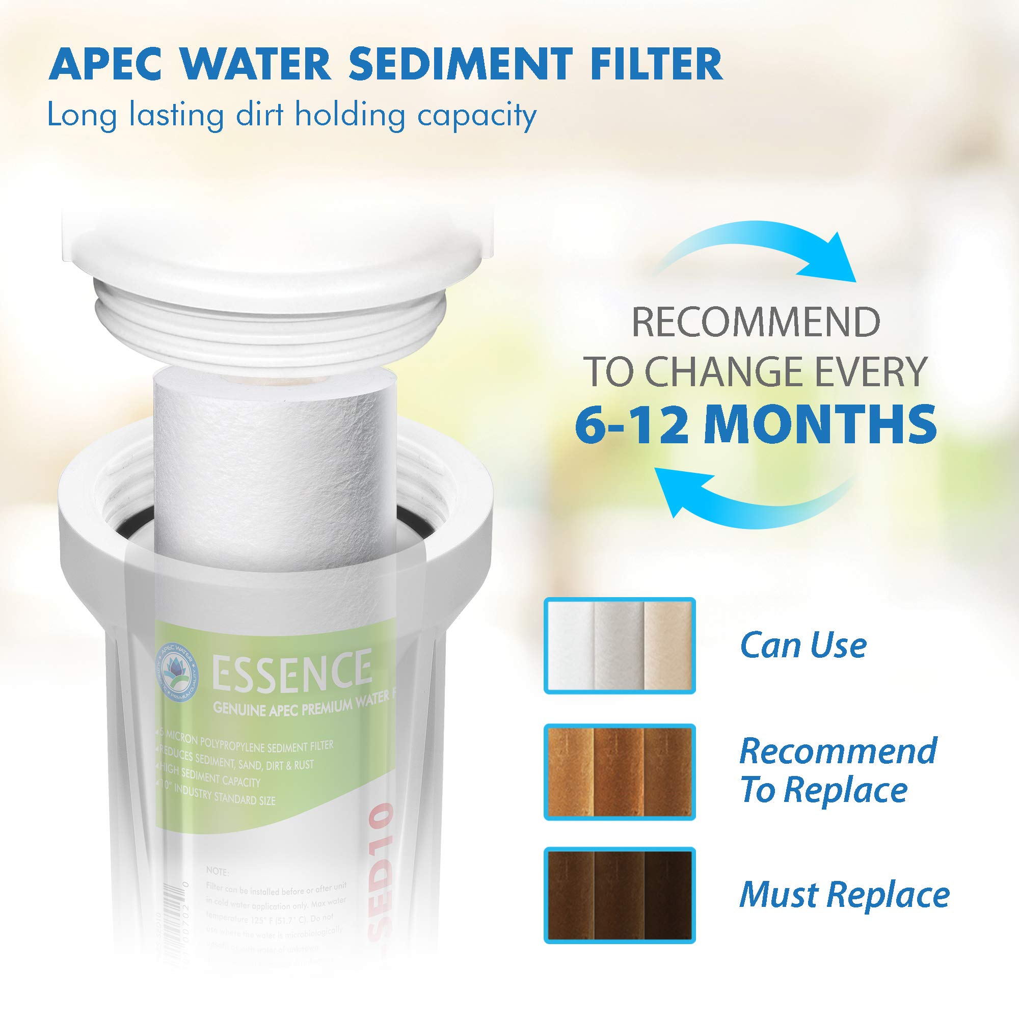Foto 5 pulgar | Juego De Prefiltros De Repuesto Apec Water Filter-set-es Para Ro - Venta Internacional.